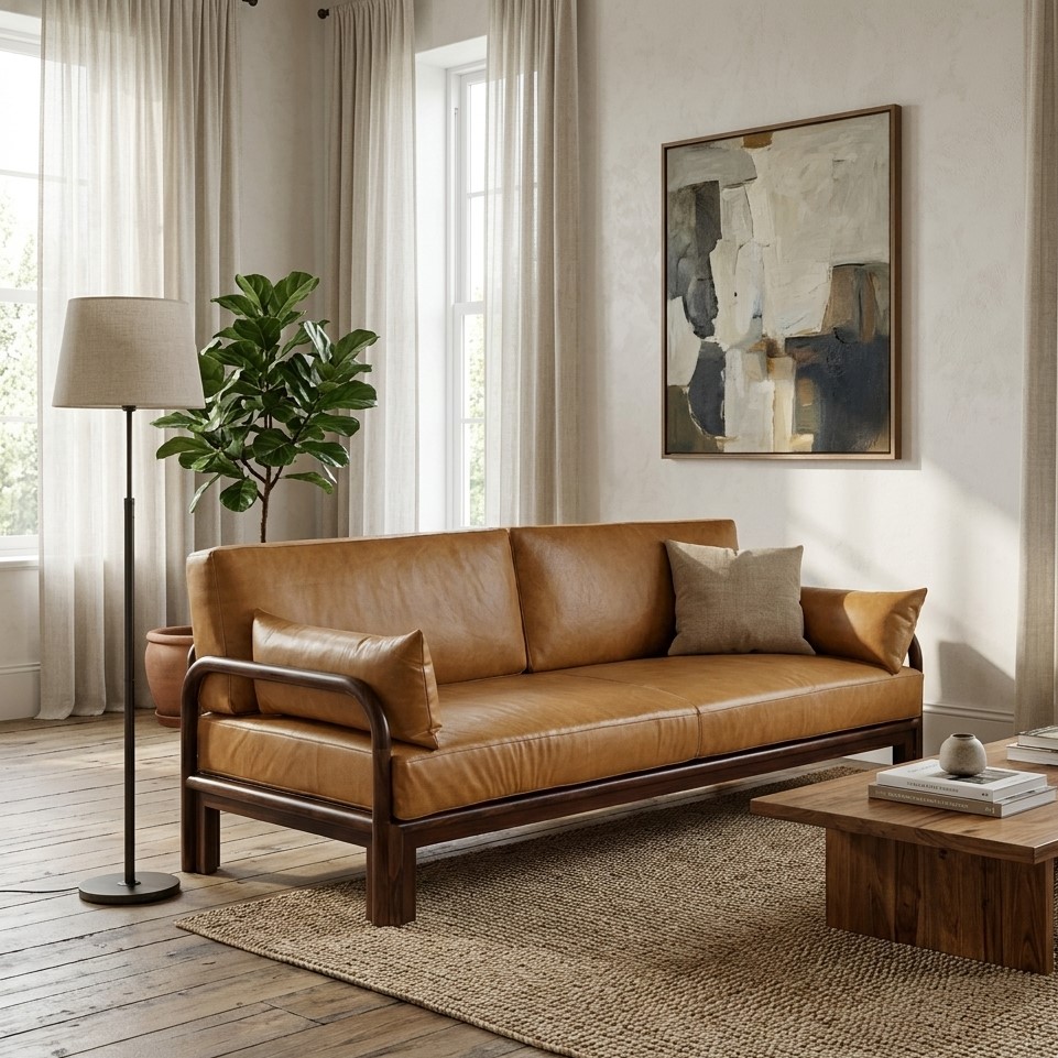 Milan leather Sofa - Image 2