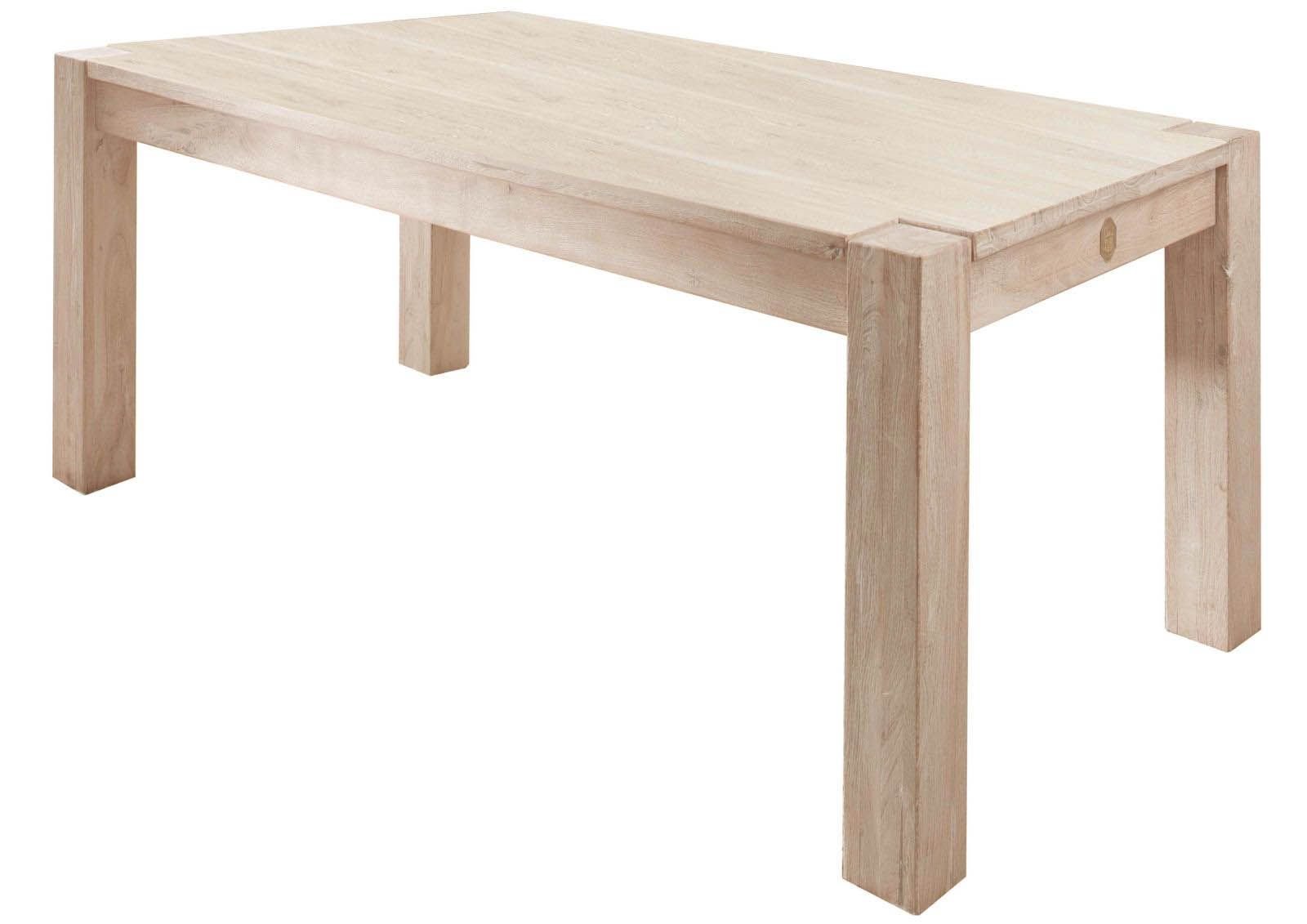 Fade White Solid Acacia Wood Dining Table - Image 3