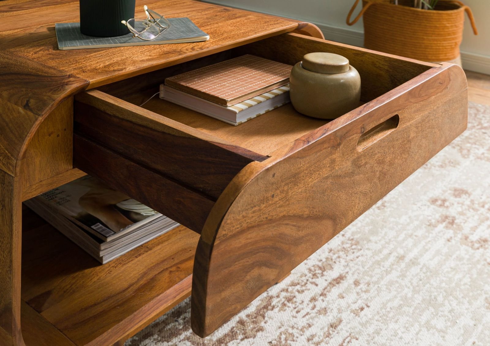 Corbett Sheesham Wood Coffee Table #05 - Image 5