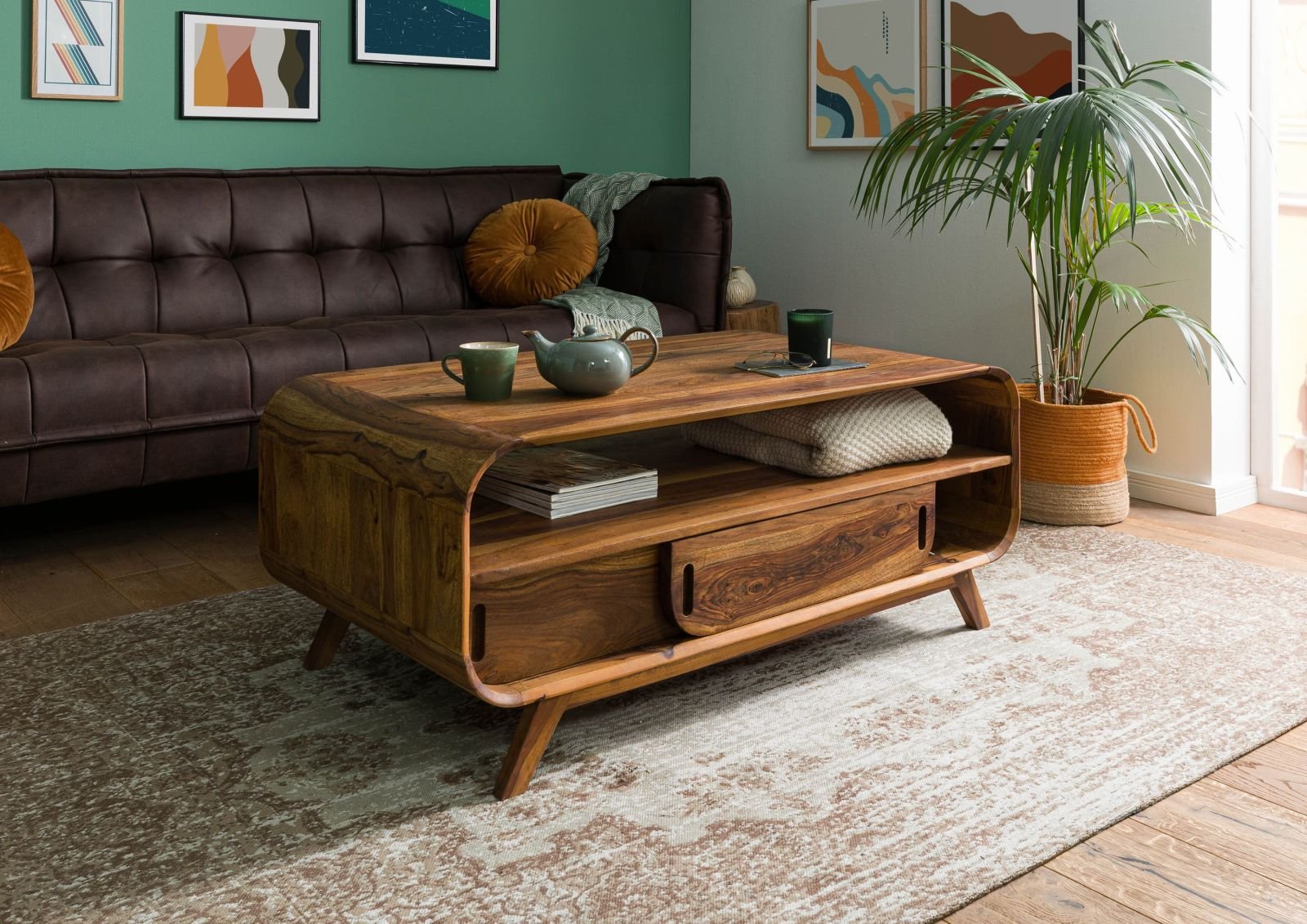 Corbett Sheesham Wood Coffee Table #07 - Image 3