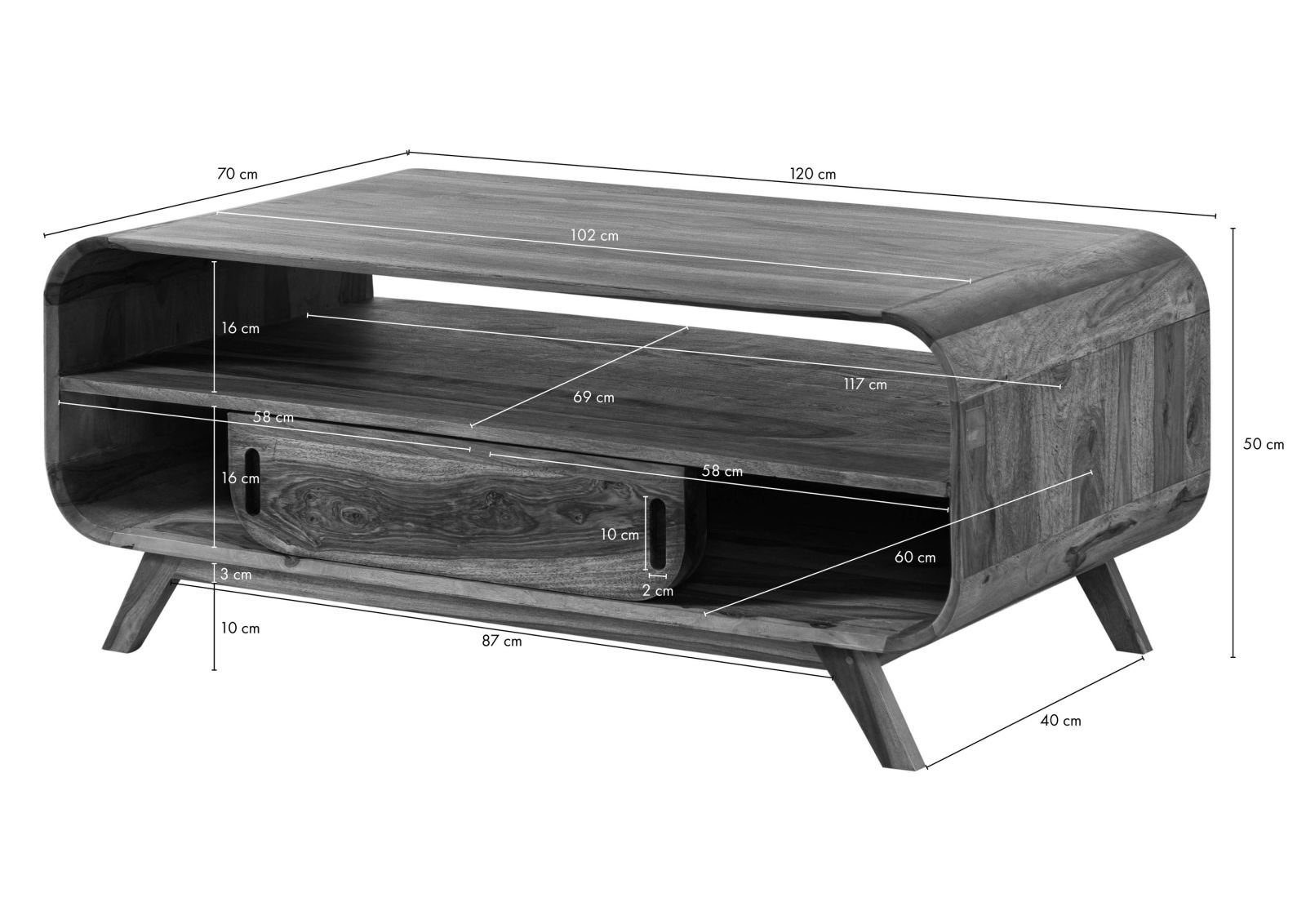 Corbett Sheesham Wood Coffee Table #03 - Image 7