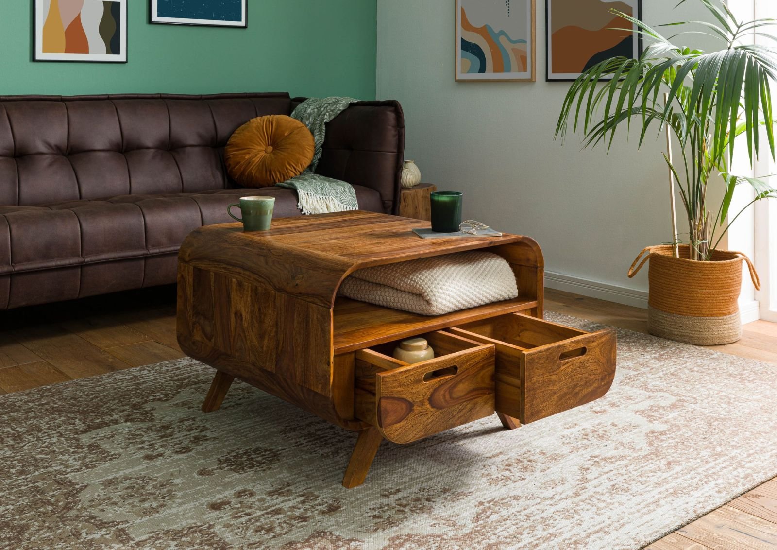 Corbett Sheesham Wood Coffee Table #06 - Image 4
