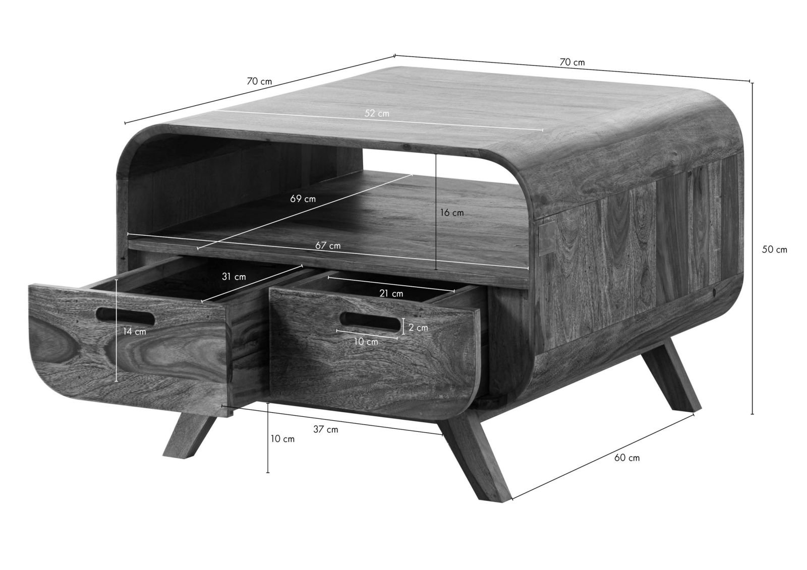 Corbett Sheesham Wood Coffee Table #06 - Image 8