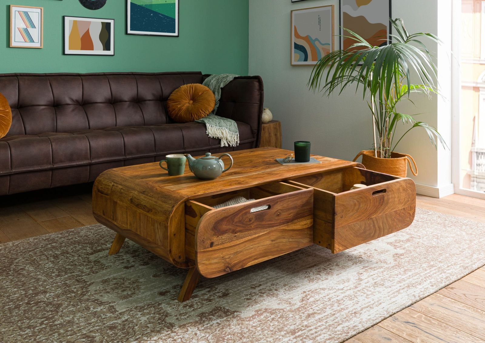 Corbett Sheesham Wood Coffee Table #04 - Image 4