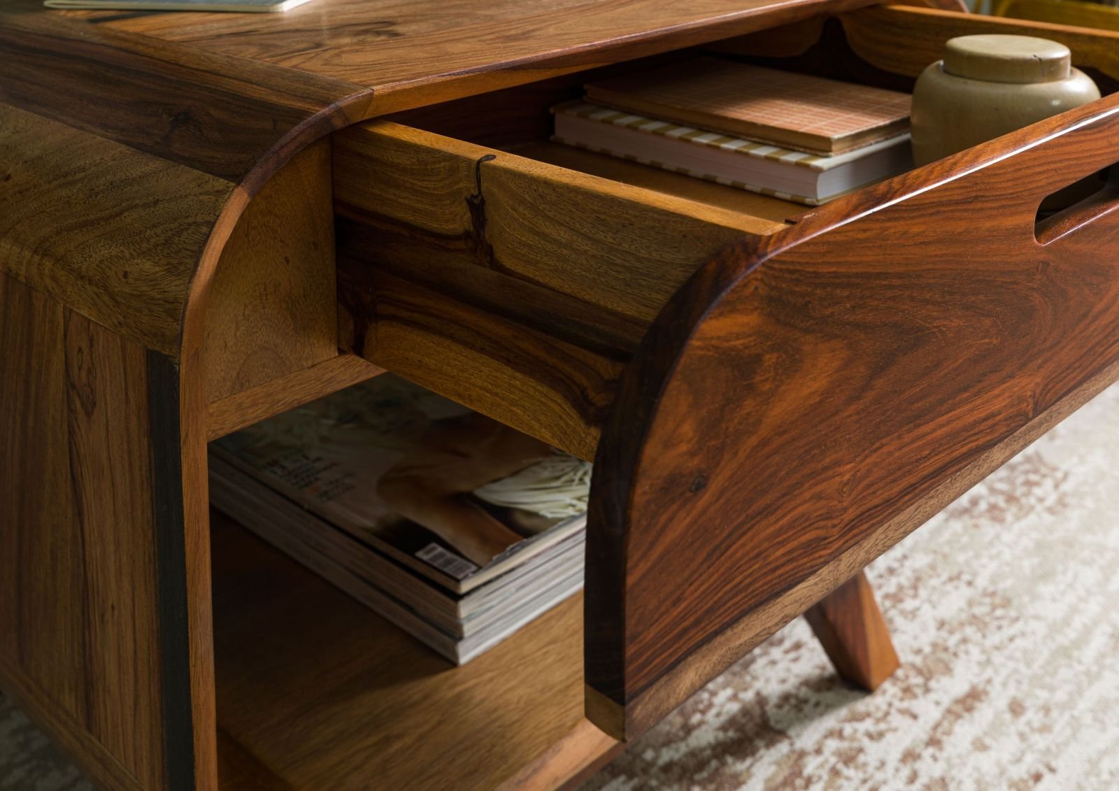 Corbett Sheesham Wood Coffee Table #15 - Image 6