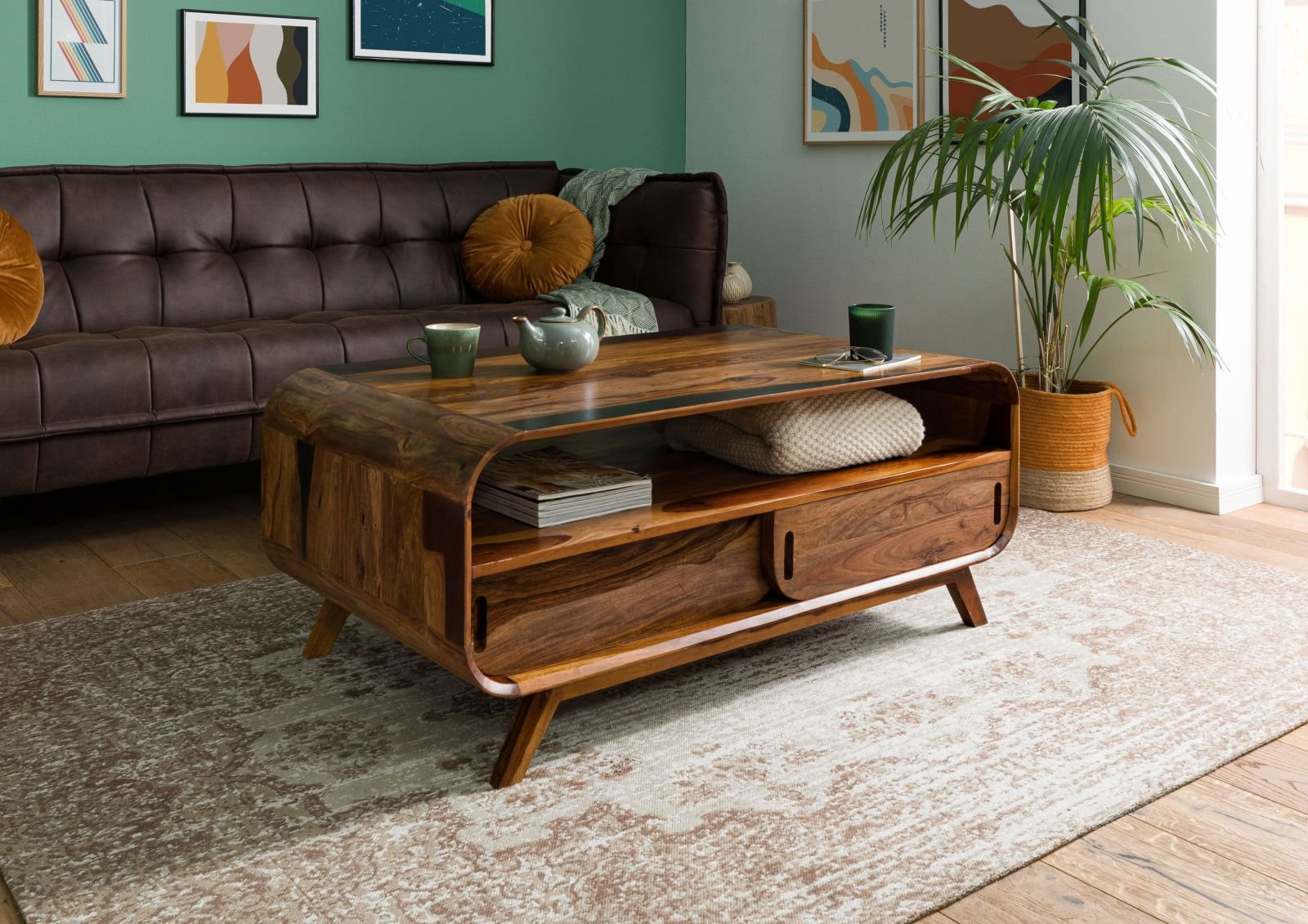 Corbett Sheesham Wood Coffee Table #03 - Image 3