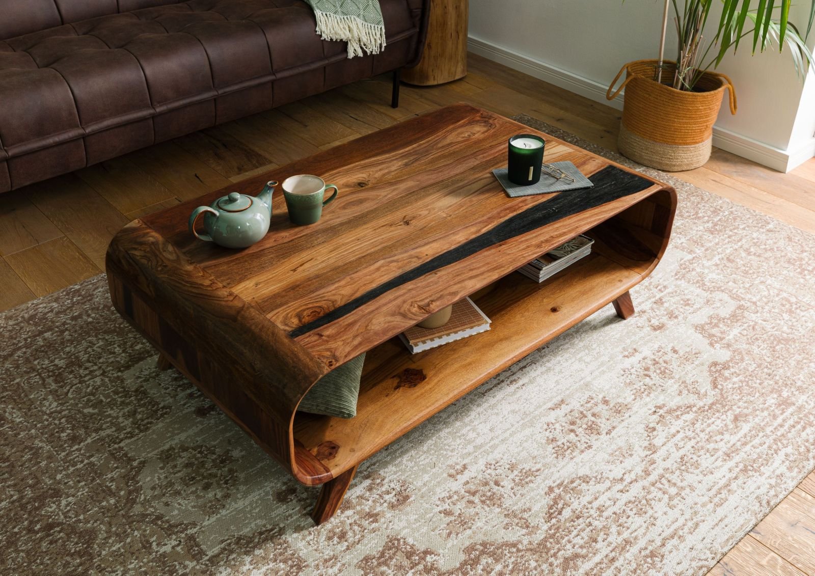 Corbett Sheesham Wood Coffee Table - Image 2