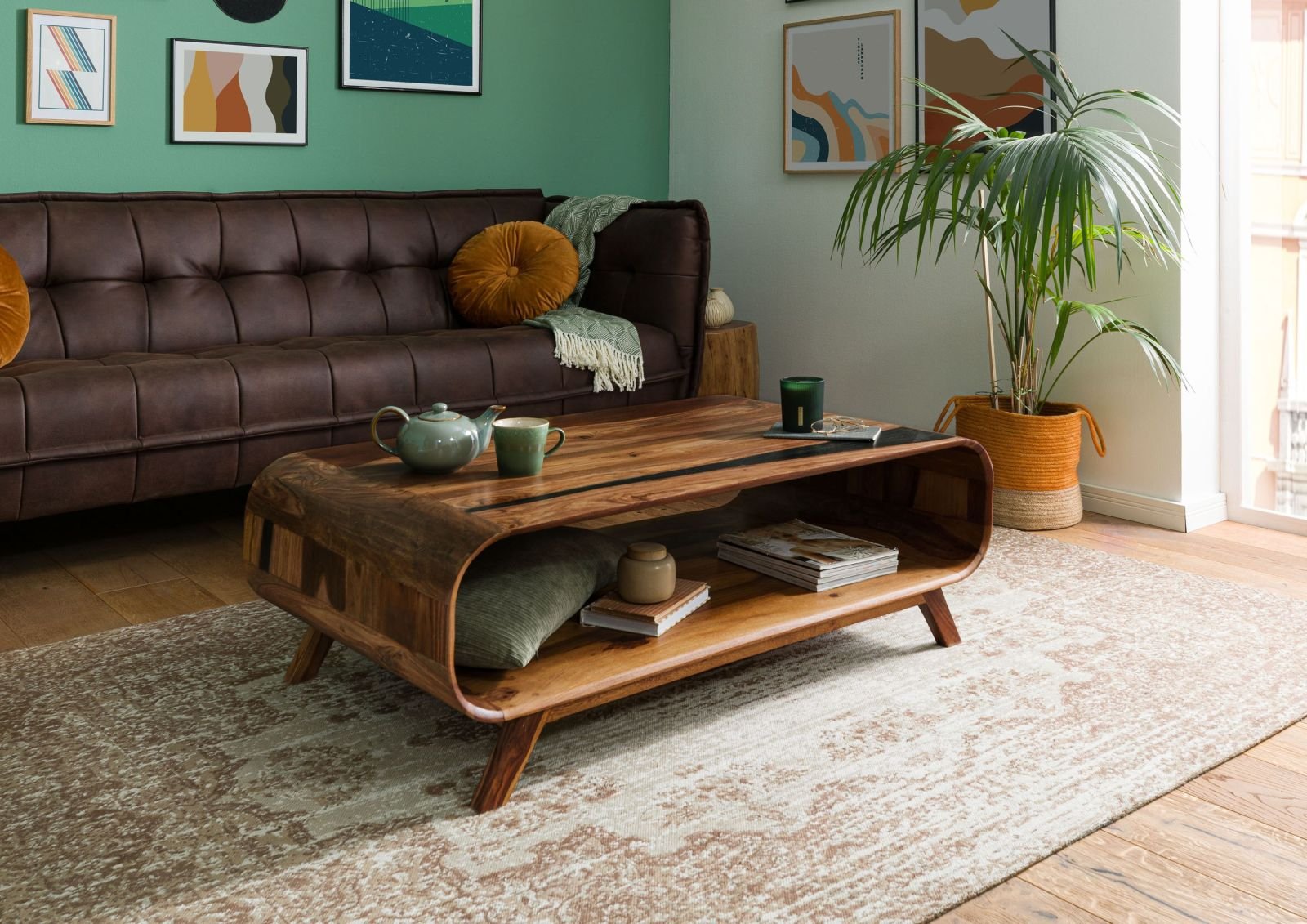 Corbett Sheesham Wood Coffee Table - Image 3