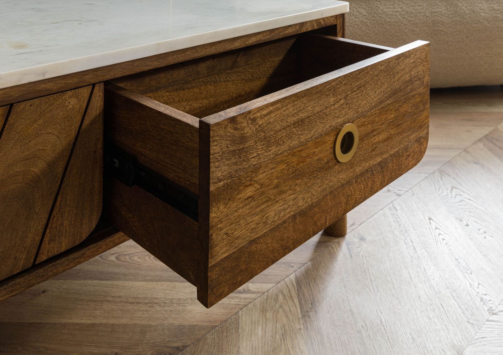 Darien Mango Wood Coffee Table #02 - Image 5