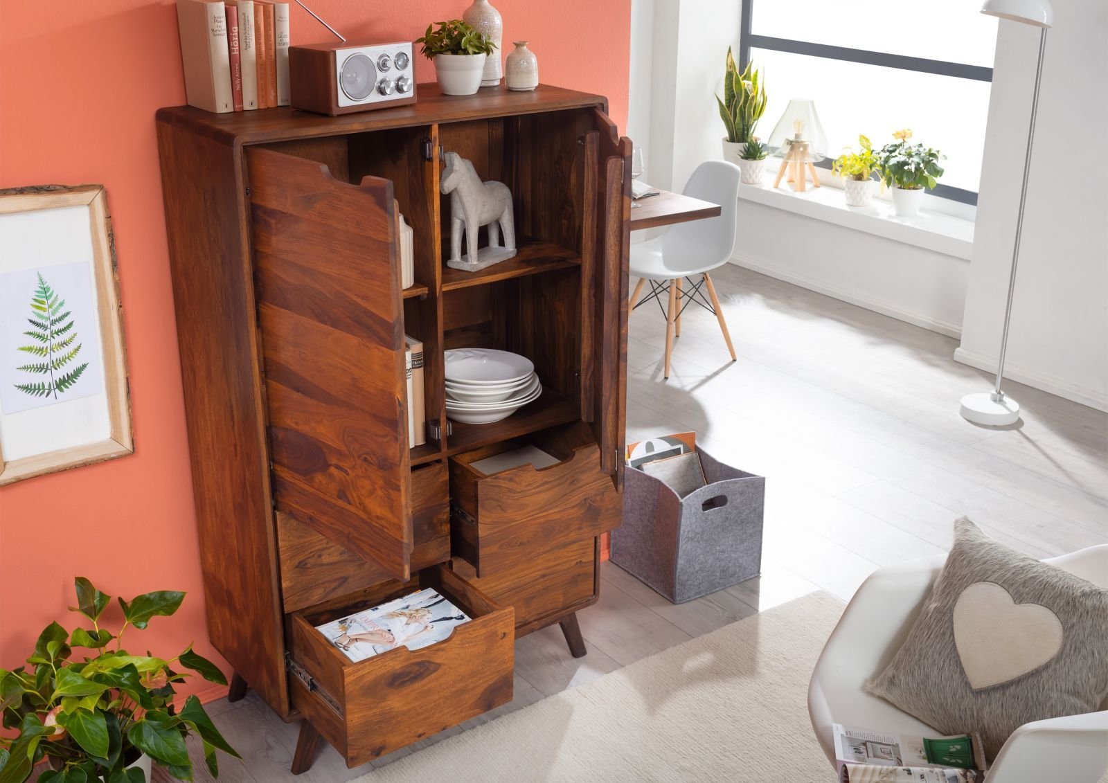 Autumn Sheesham Chest of Drawers - Image 6