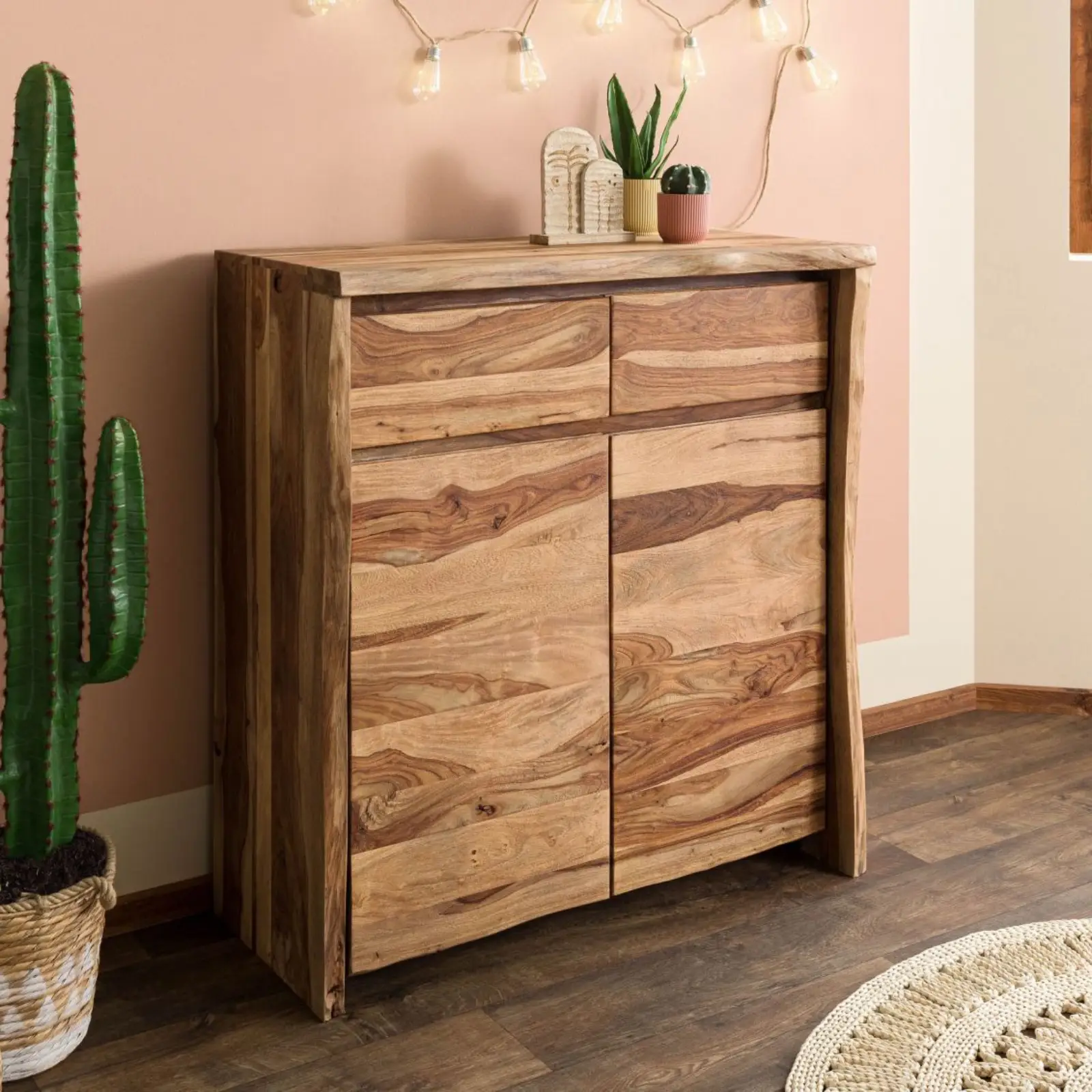 Ranthambhor Sheesham Wood High Cabinet - Image 3