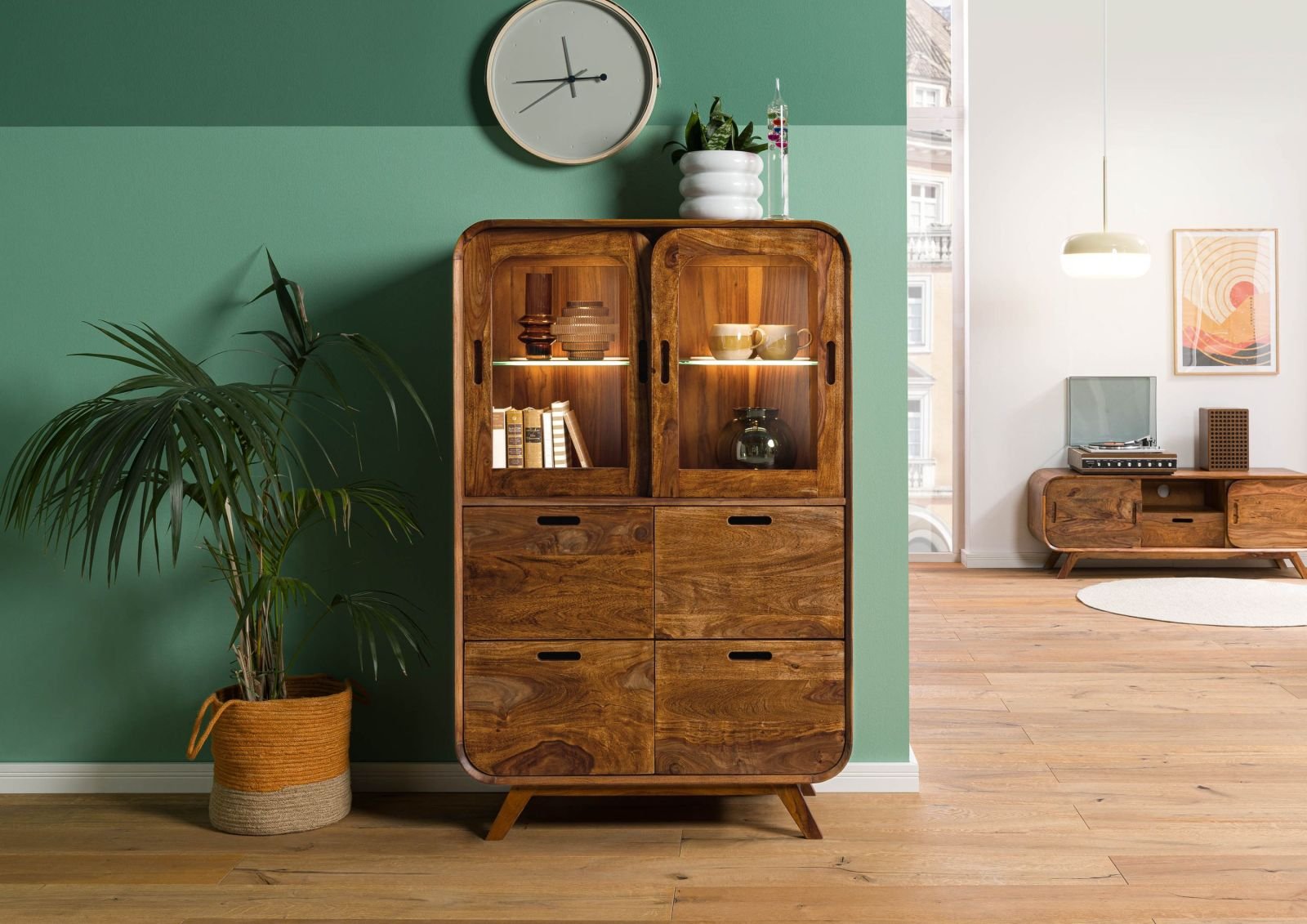 Corbett Sheesham Wood High Cabinet