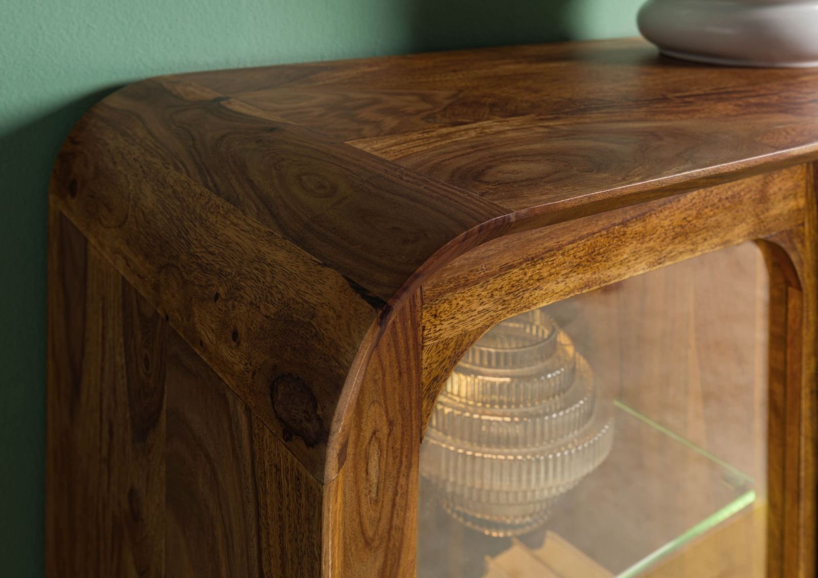 Corbett Sheesham Wood High Cabinet - Image 6