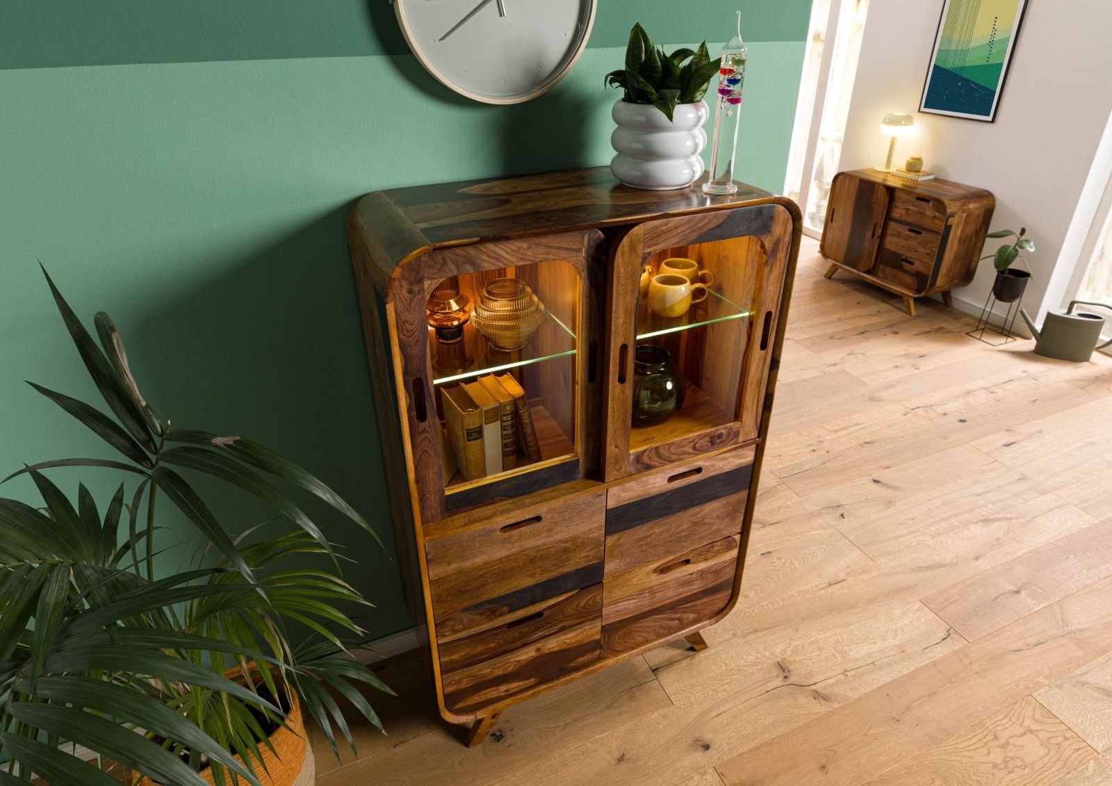 Corbett Sheesham Wood Highboard - Image 4