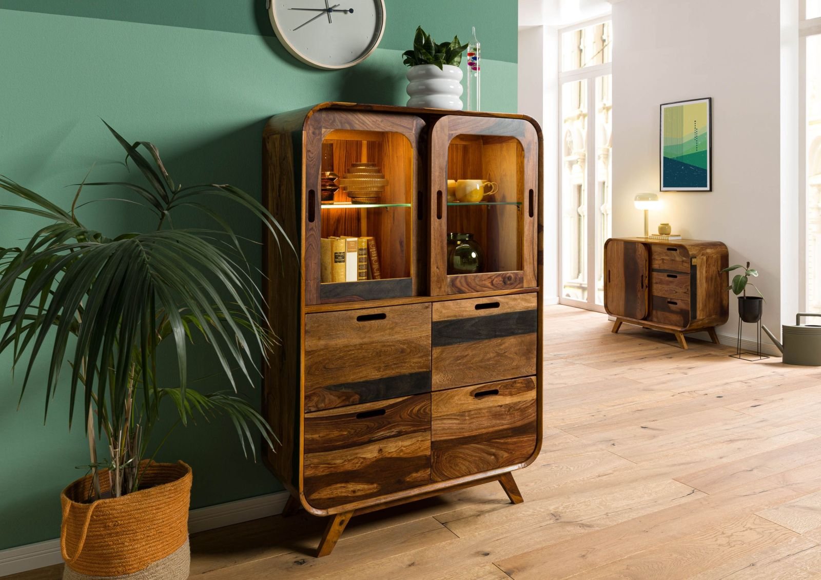 Corbett Sheesham Wood Highboard - Image 5