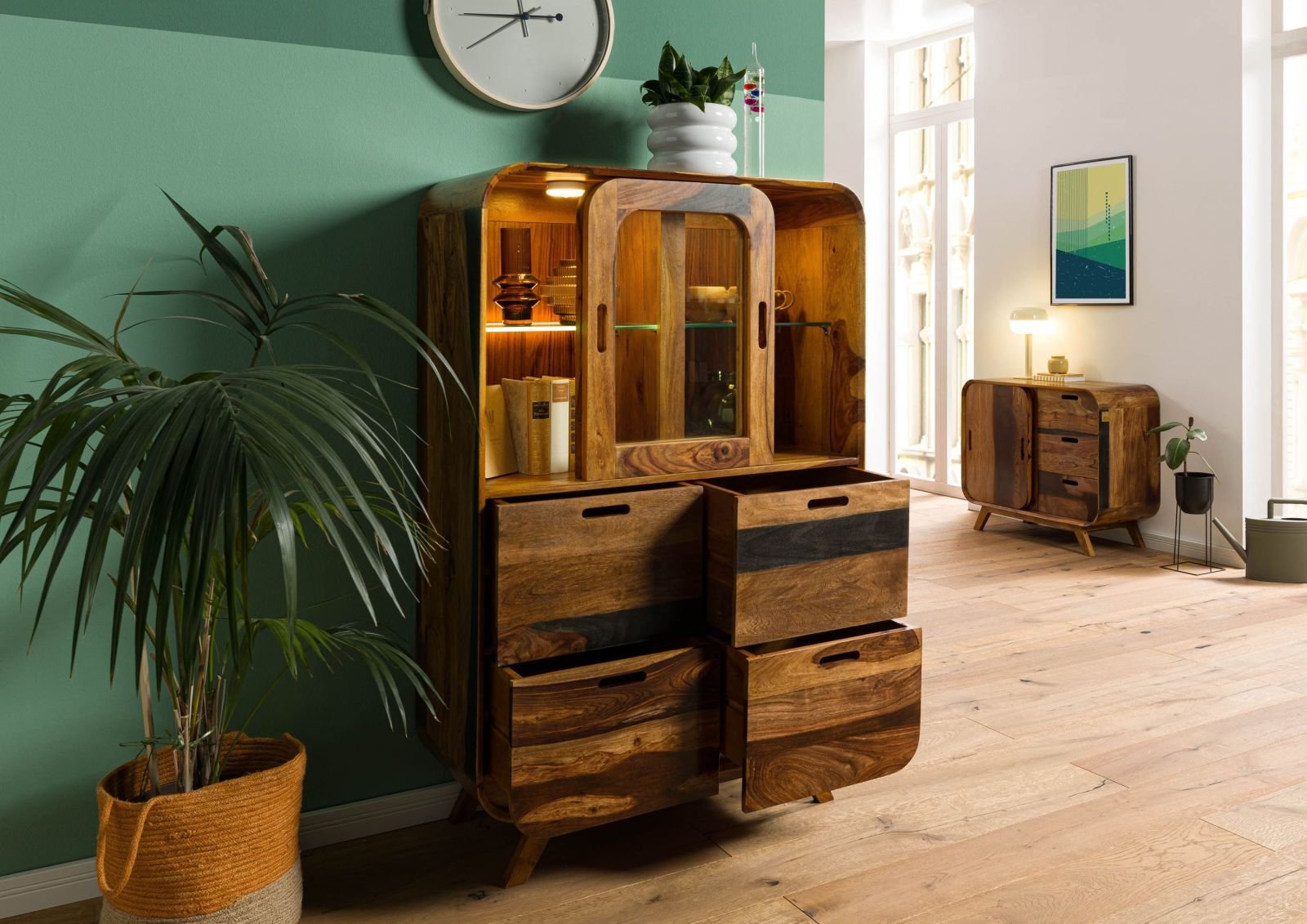 Corbett Sheesham Wood Highboard - Image 6