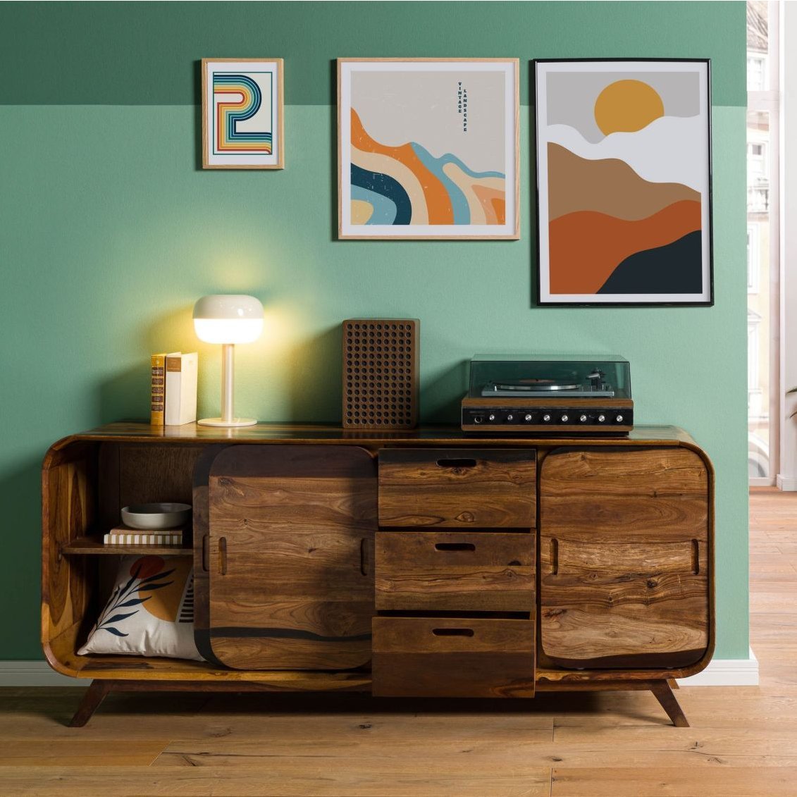 Corbett Sheesham Wood Sideboard - Image 4