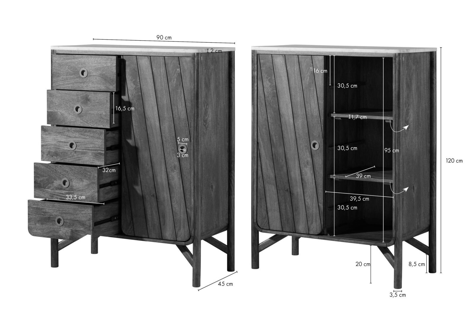 Darien Mango Wood Chest Of Drawers #22 - Image 8