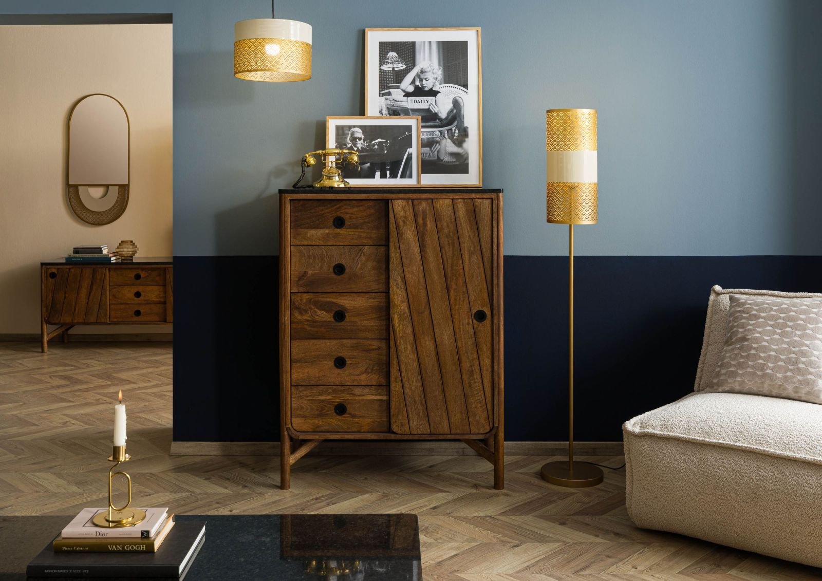 Darien Mango Wood Chest Of Drawers #18