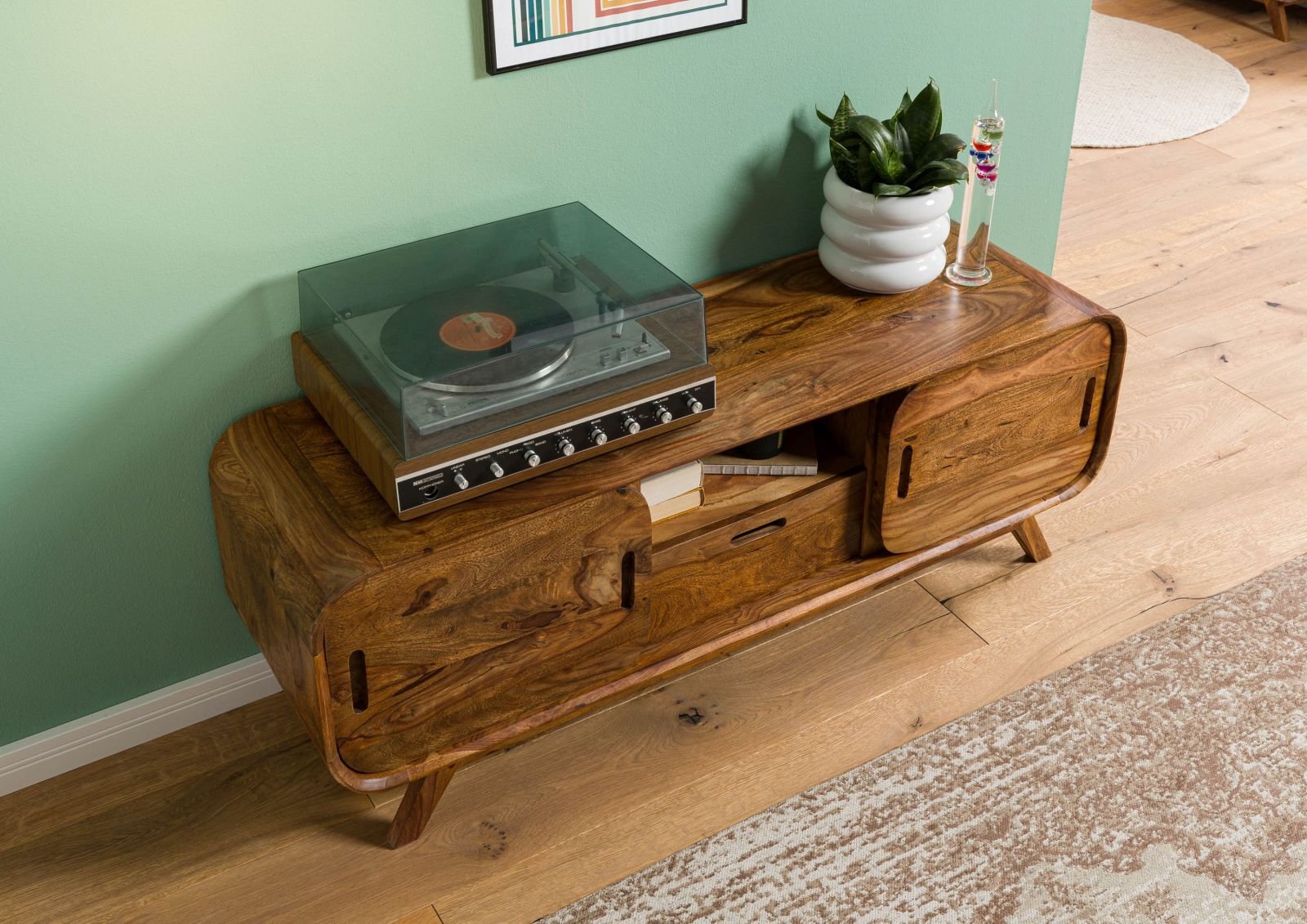 Corbett Sheesham Wood TV Unit #04 - Image 2