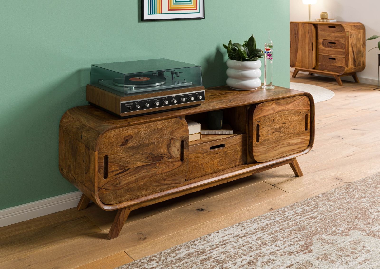 Corbett Sheesham Wood TV Unit #04 - Image 3