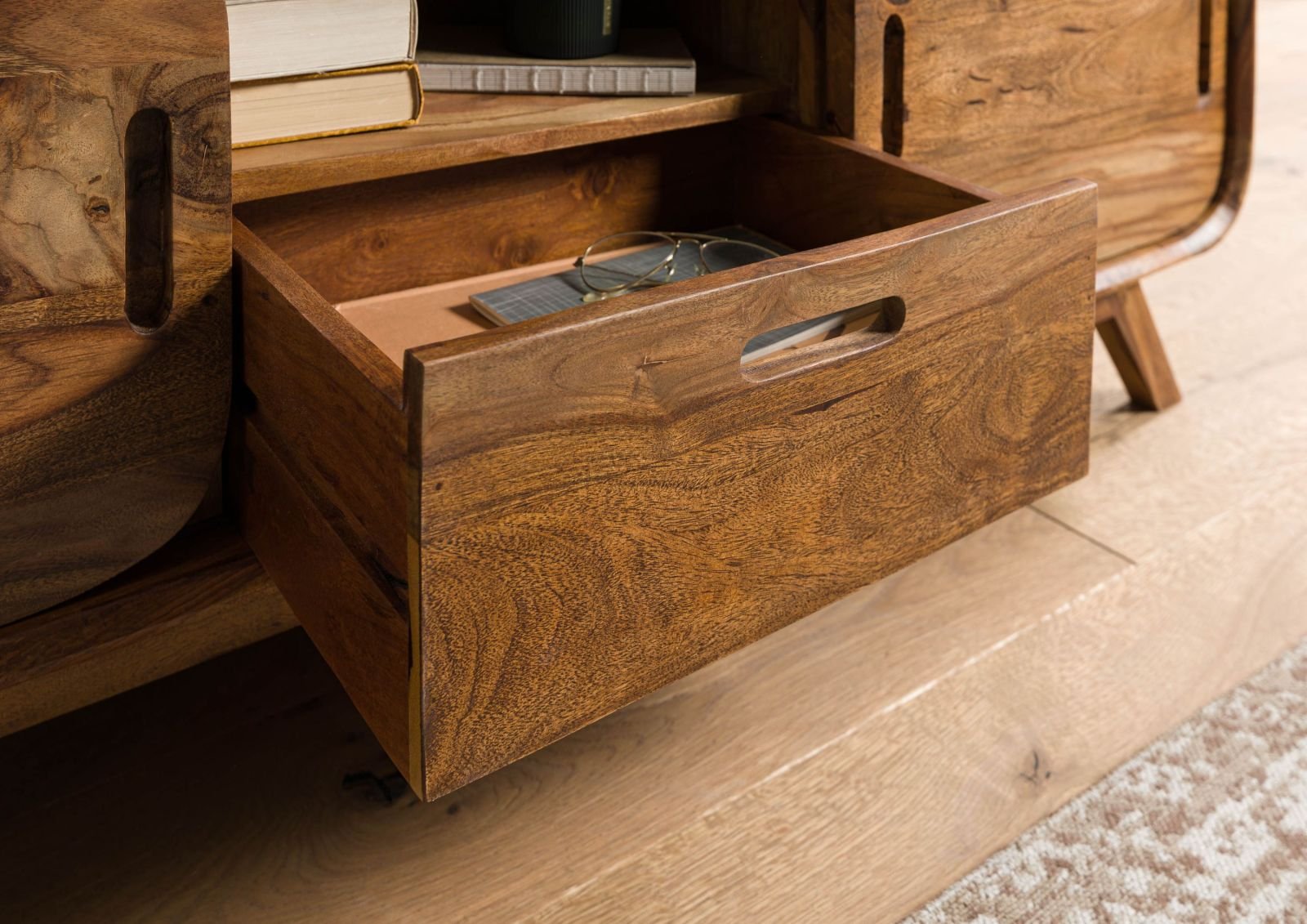 Corbett Sheesham Wood TV Unit #04 - Image 5