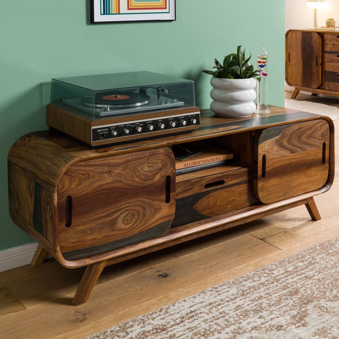 Corbett Sheesham Wood TV Unit #03 - Image 3