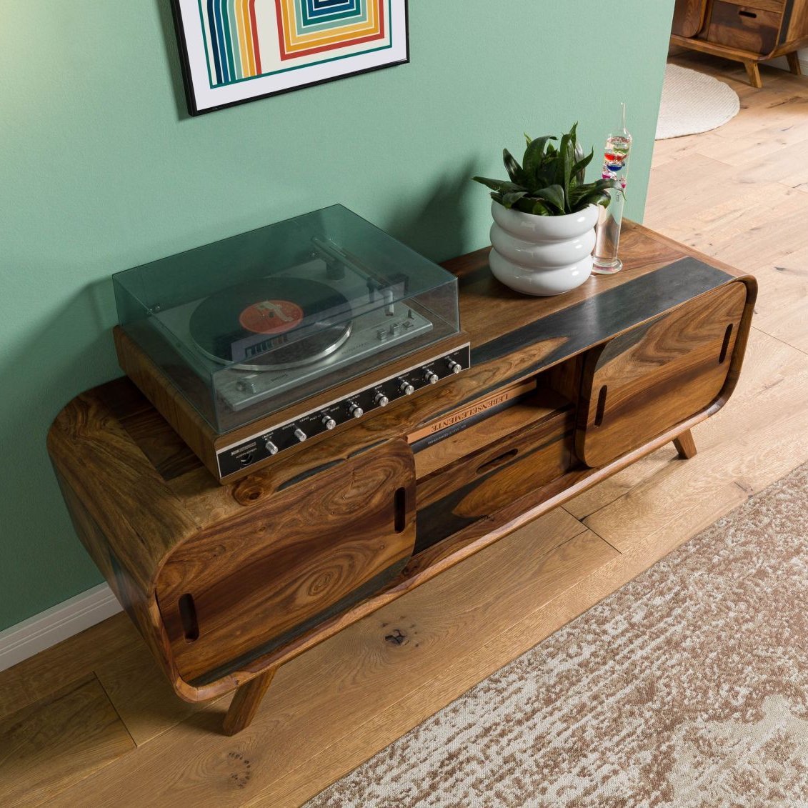 Corbett Sheesham Wood TV Unit #03 - Image 4