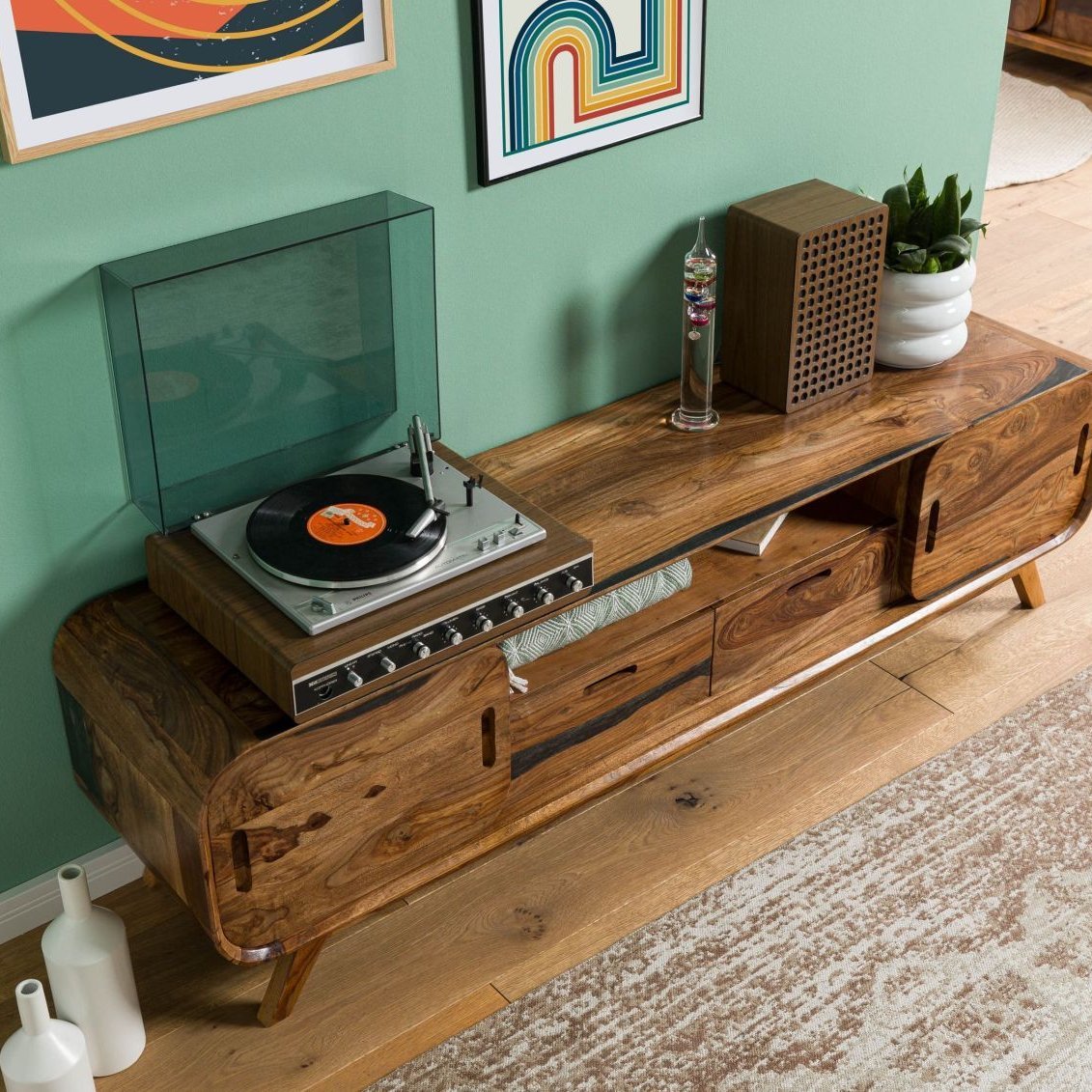 Corbett Sheesham Wood TV Unit #02 - Image 2