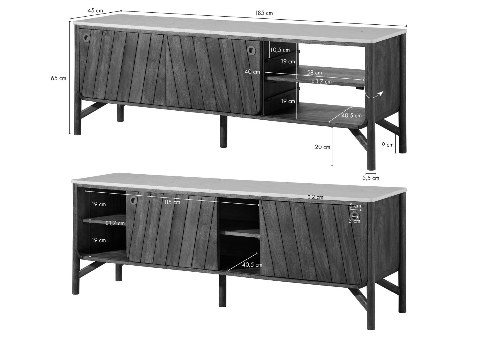 Darien Mango Wood Sideboard #07 - Image 5