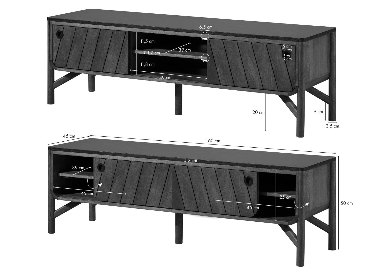 Darien Mango Wood TV Unit #03 - Image 8