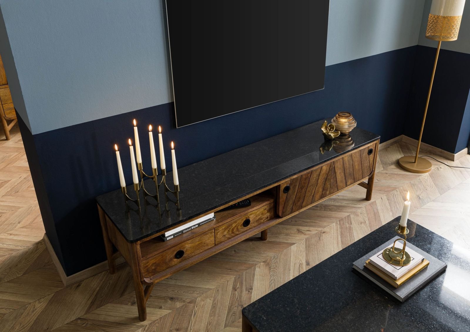 Darien Mango Wood TV Unit #04 - Image 2