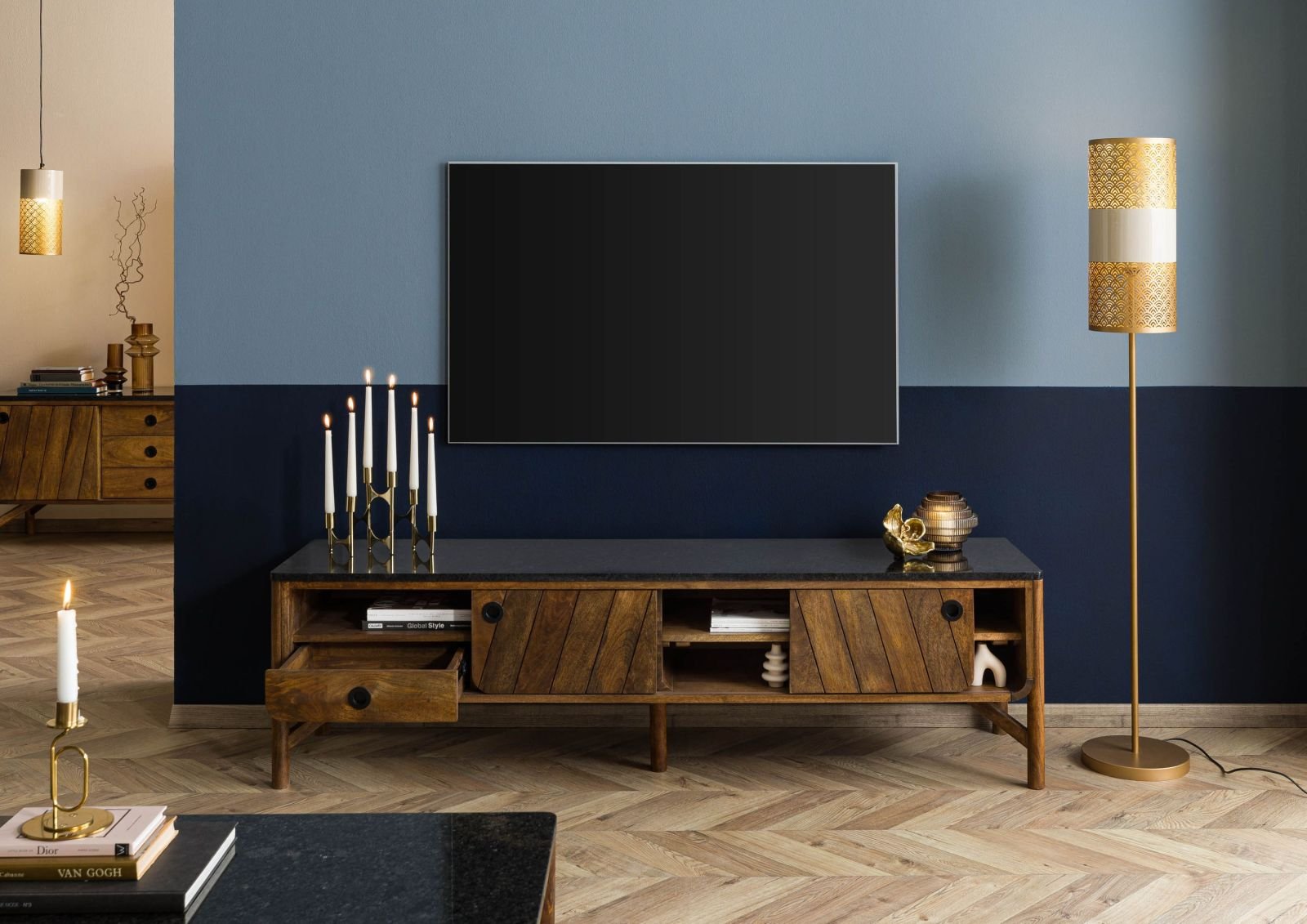 Darien Mango Wood TV Unit #04 - Image 4