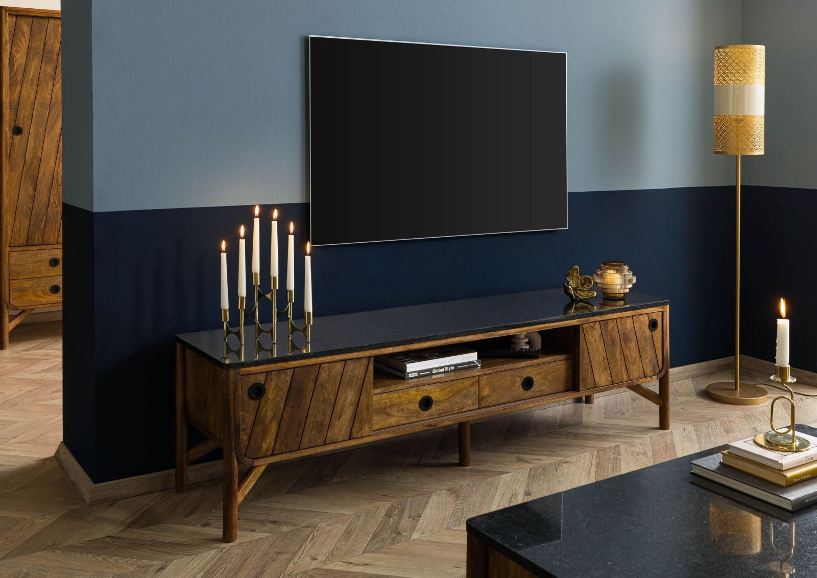 Darien Mango Wood TV Unit #02 - Image 6