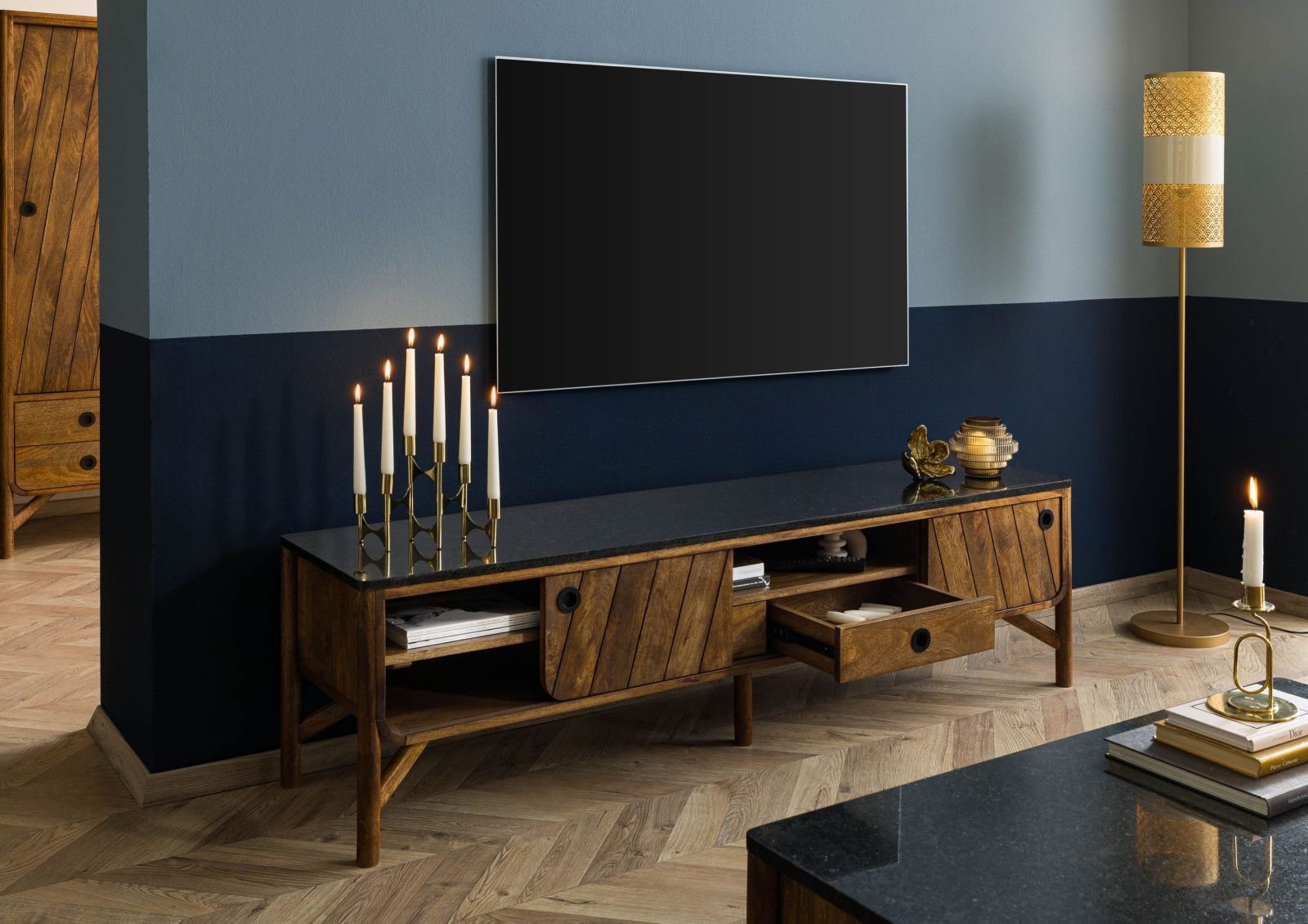 Darien Mango Wood TV Unit #02 - Image 7