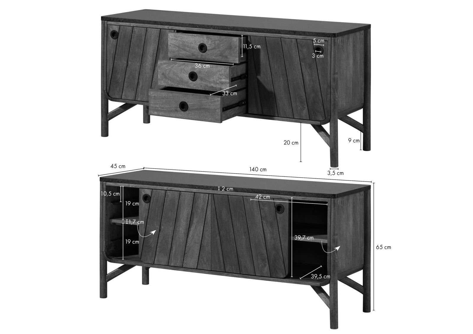 Darien Mango Wood Sideboard - Image 7
