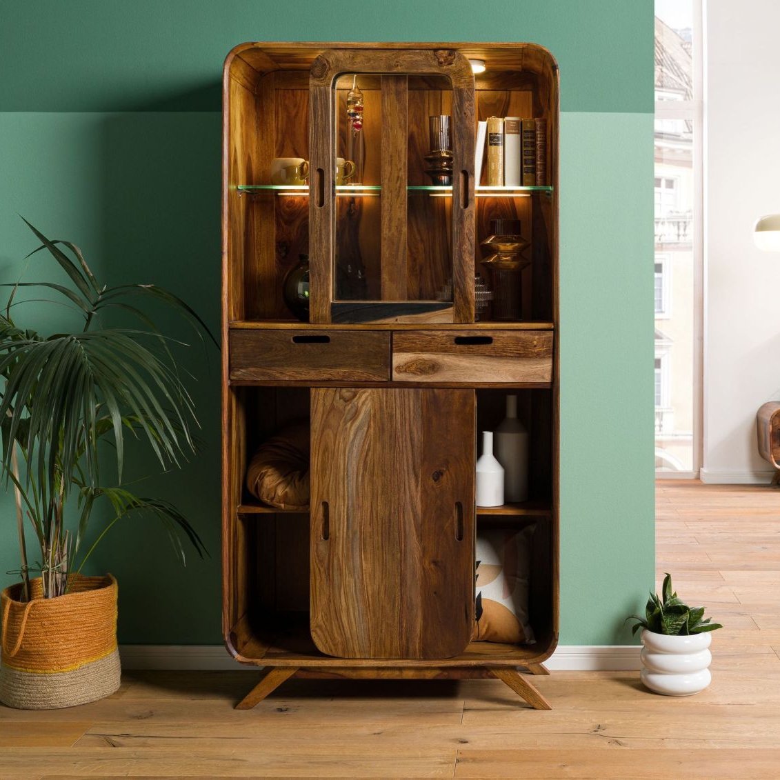 Corbett Sheesham Wood Display Cabinet #02 - Image 3