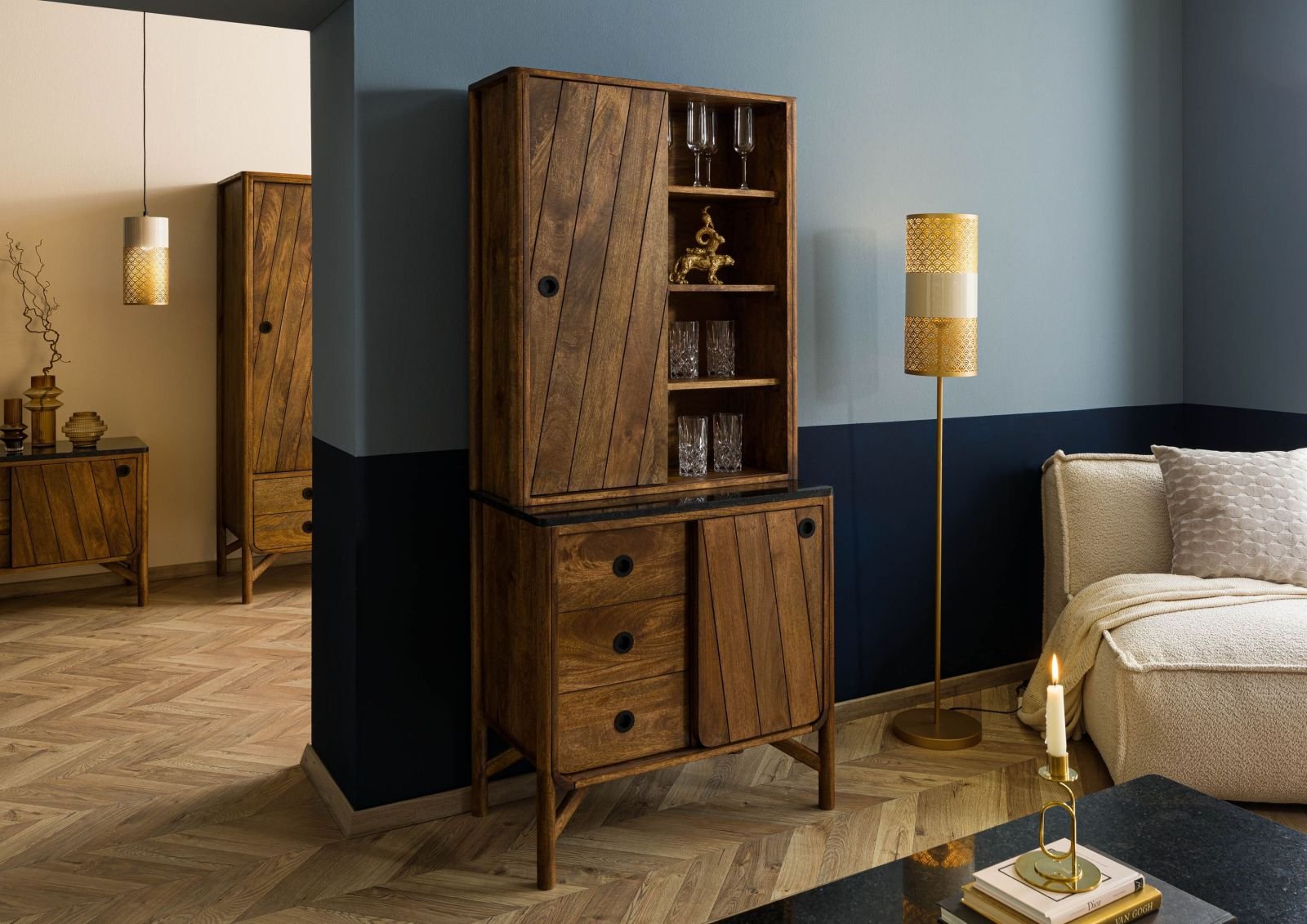 Darien Mango Wood Display Cabinet - Image 5
