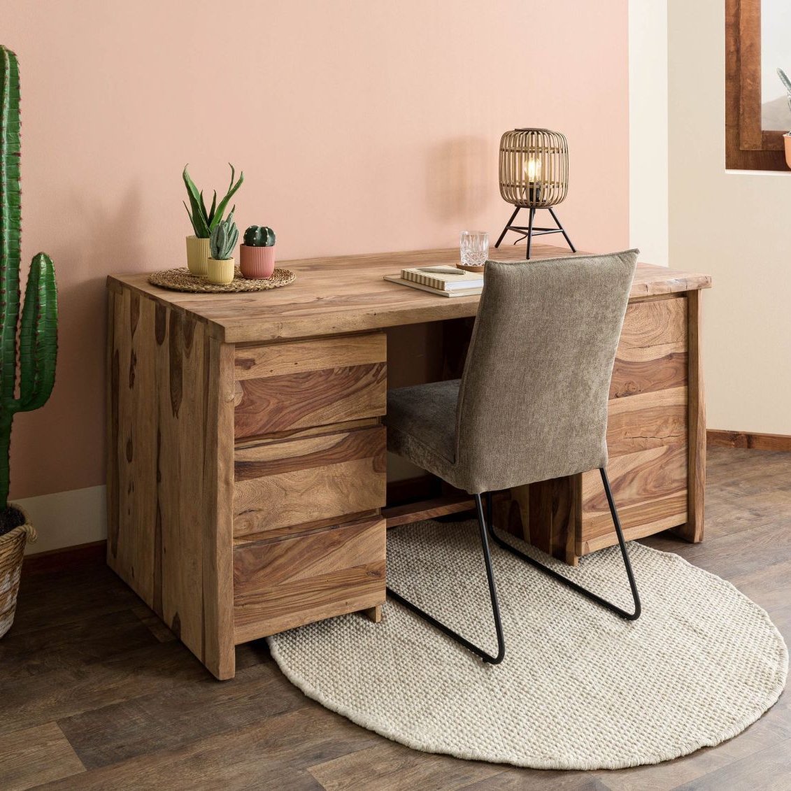 Ranthambhor Sheesham Wood Study Desk - Image 3