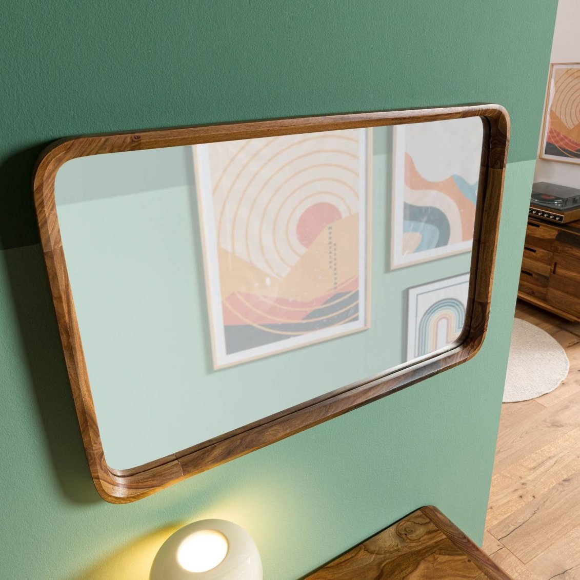 Corbett Sheesham Wood Wall Mirror - Image 2