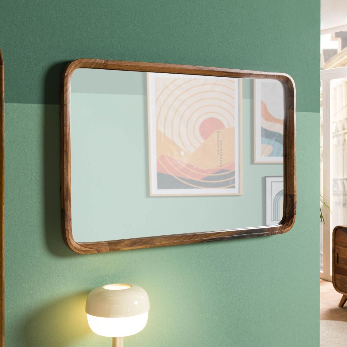 Corbett Sheesham Wood Wall Mirror - Image 3