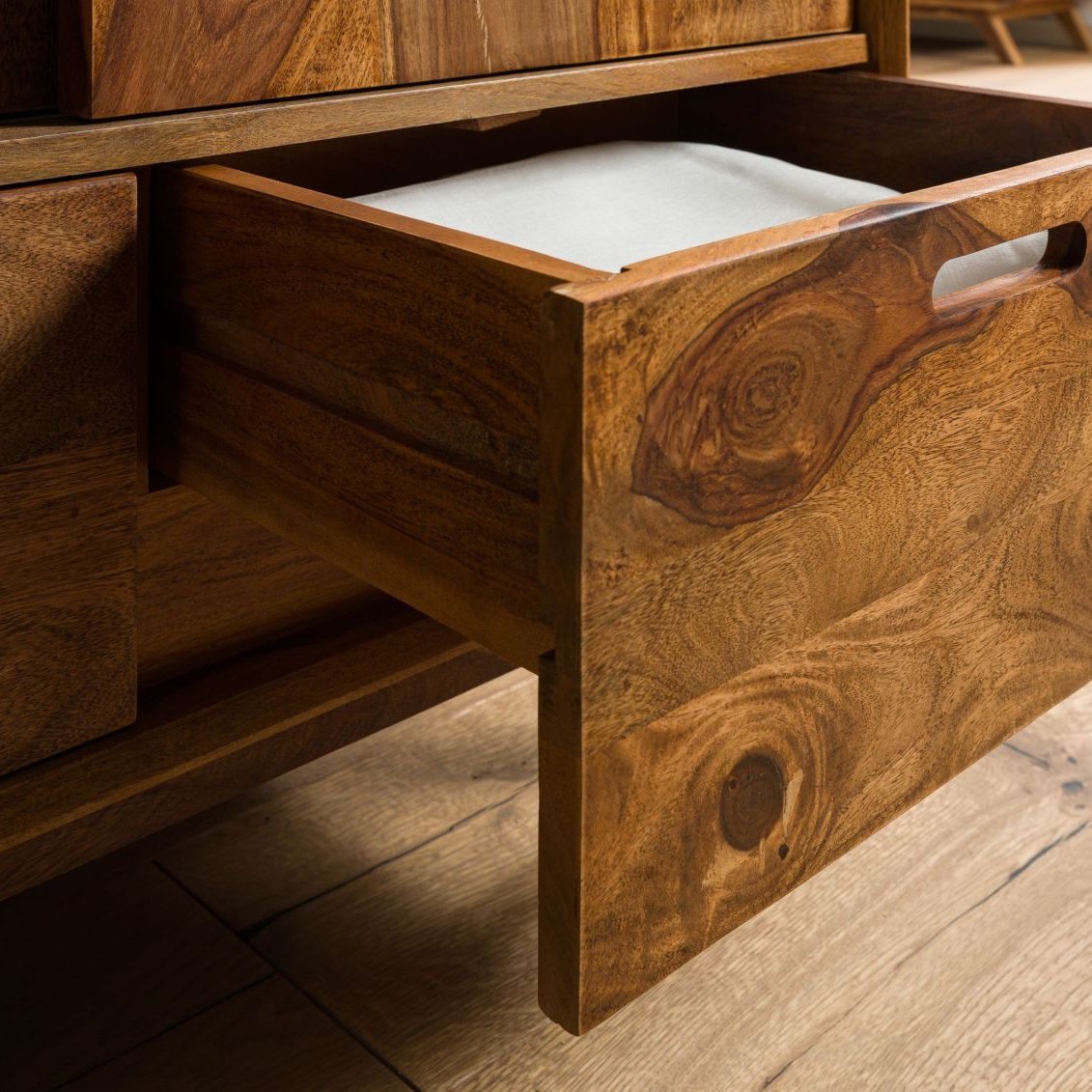Corbett Sheesham Wood Wardrobe - Image 4