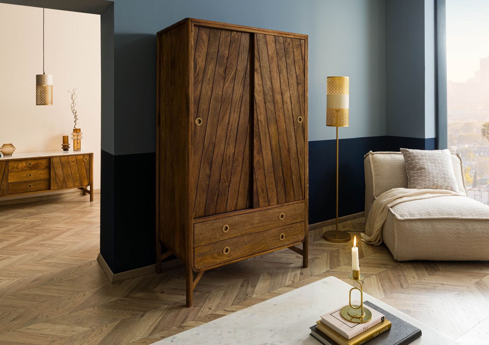 Darien Mango Wood Wardrobe #19 - Image 2