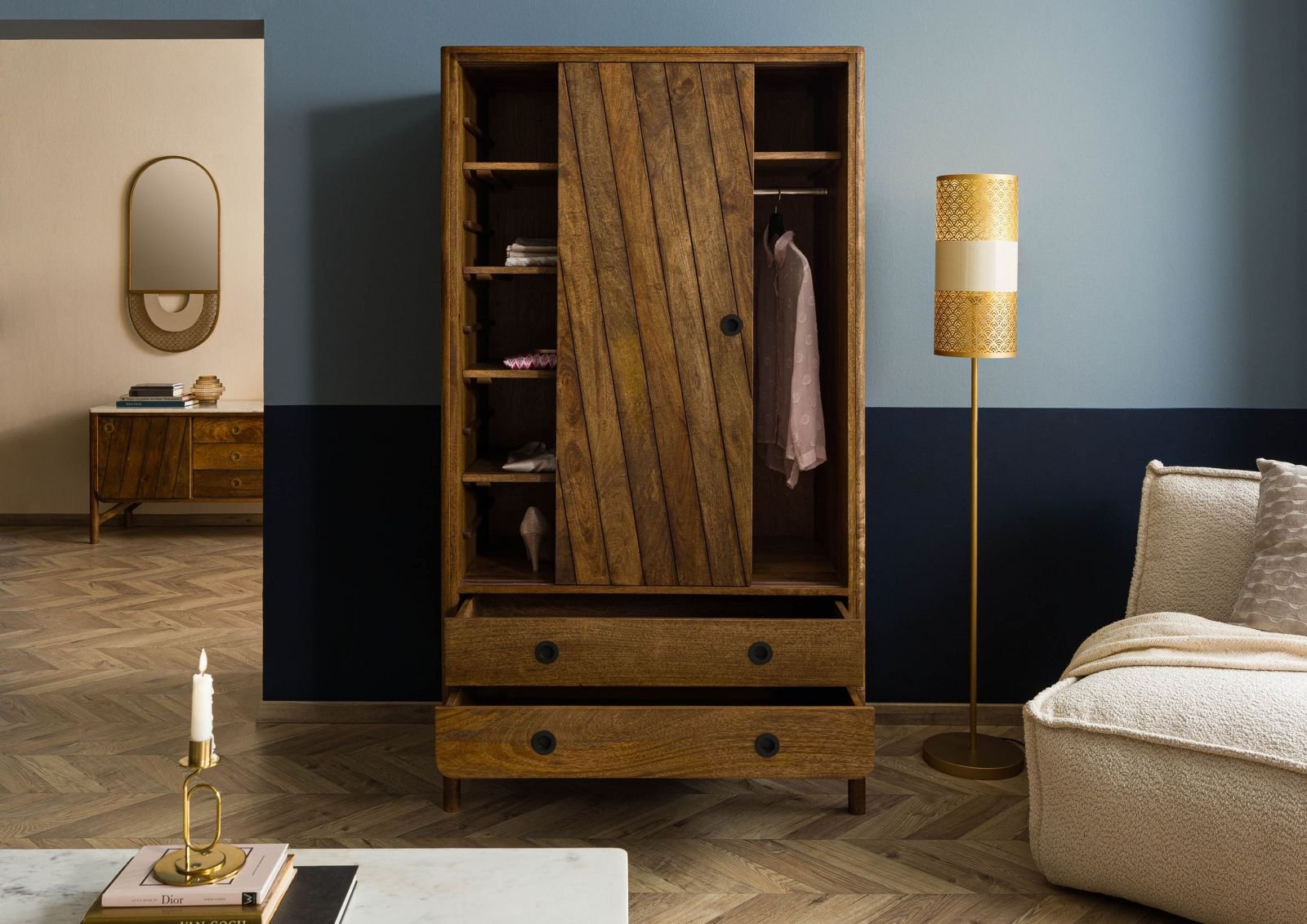 Darien Mango Wood Wardrobe #04