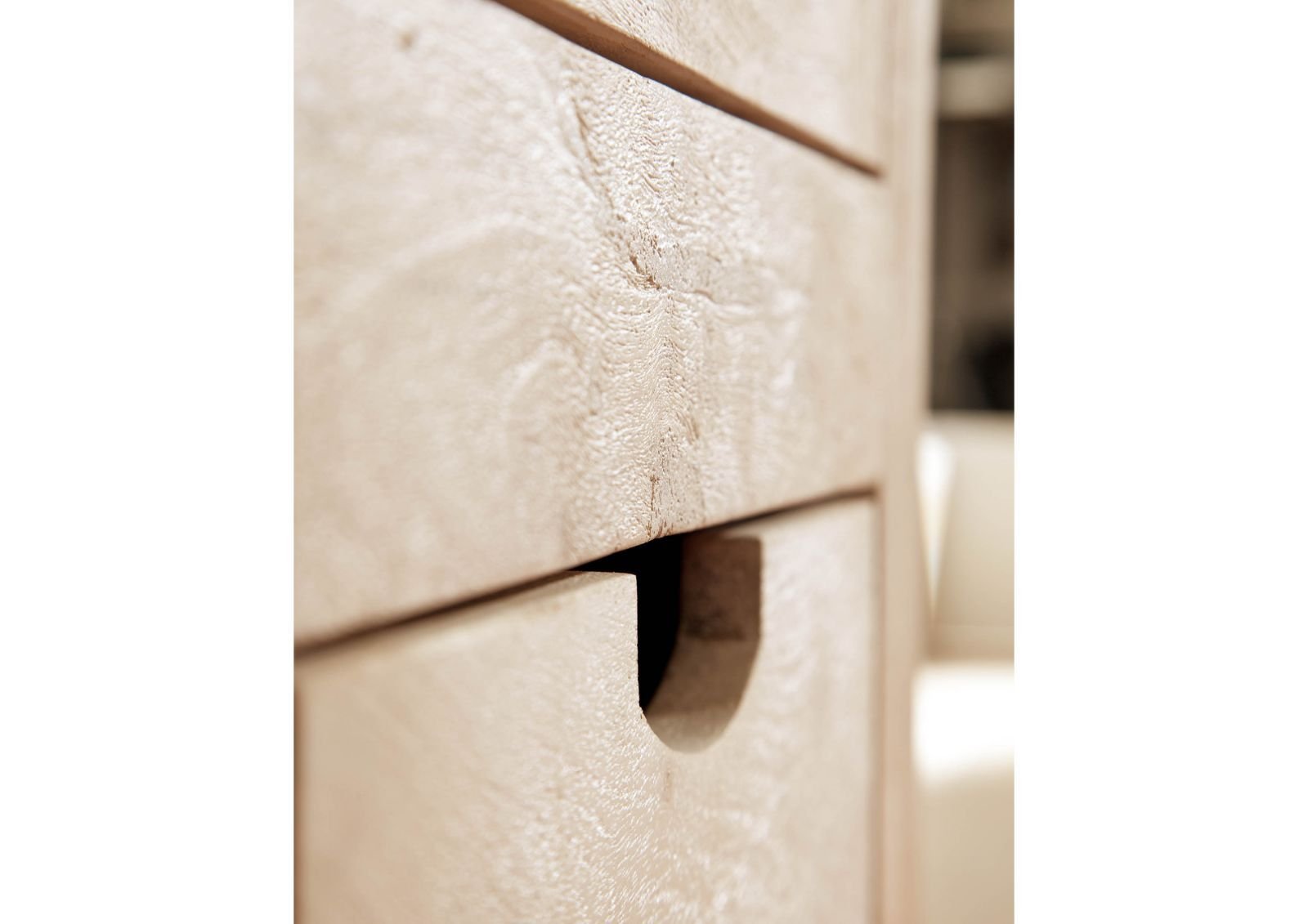 Fade White Solid Acacia Wood Single Door Wardrobe - Image 6