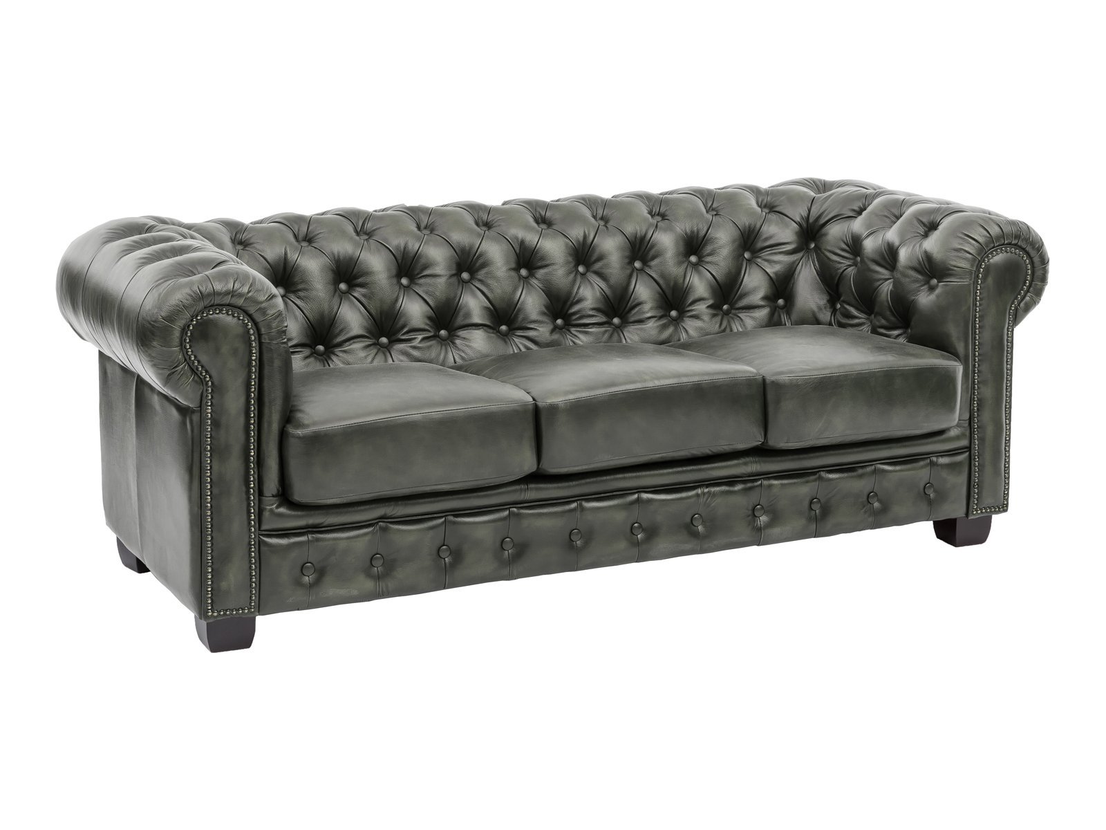 Chesterfield 3 Seater Leather Sofa
