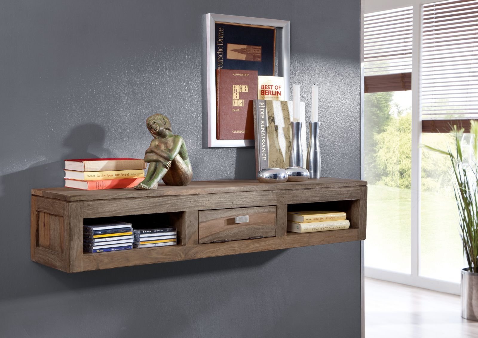 Grayse Sheesham Hanging Shelf