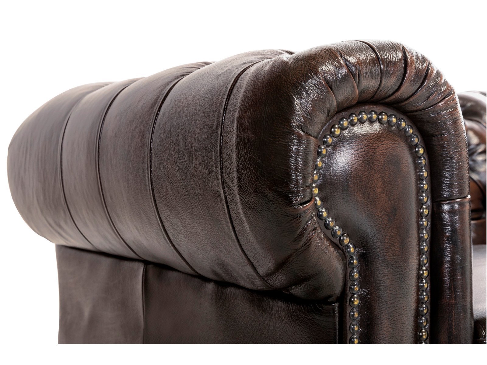 Chesterfield 3 Seater Leather Sofa #02 - Image 2