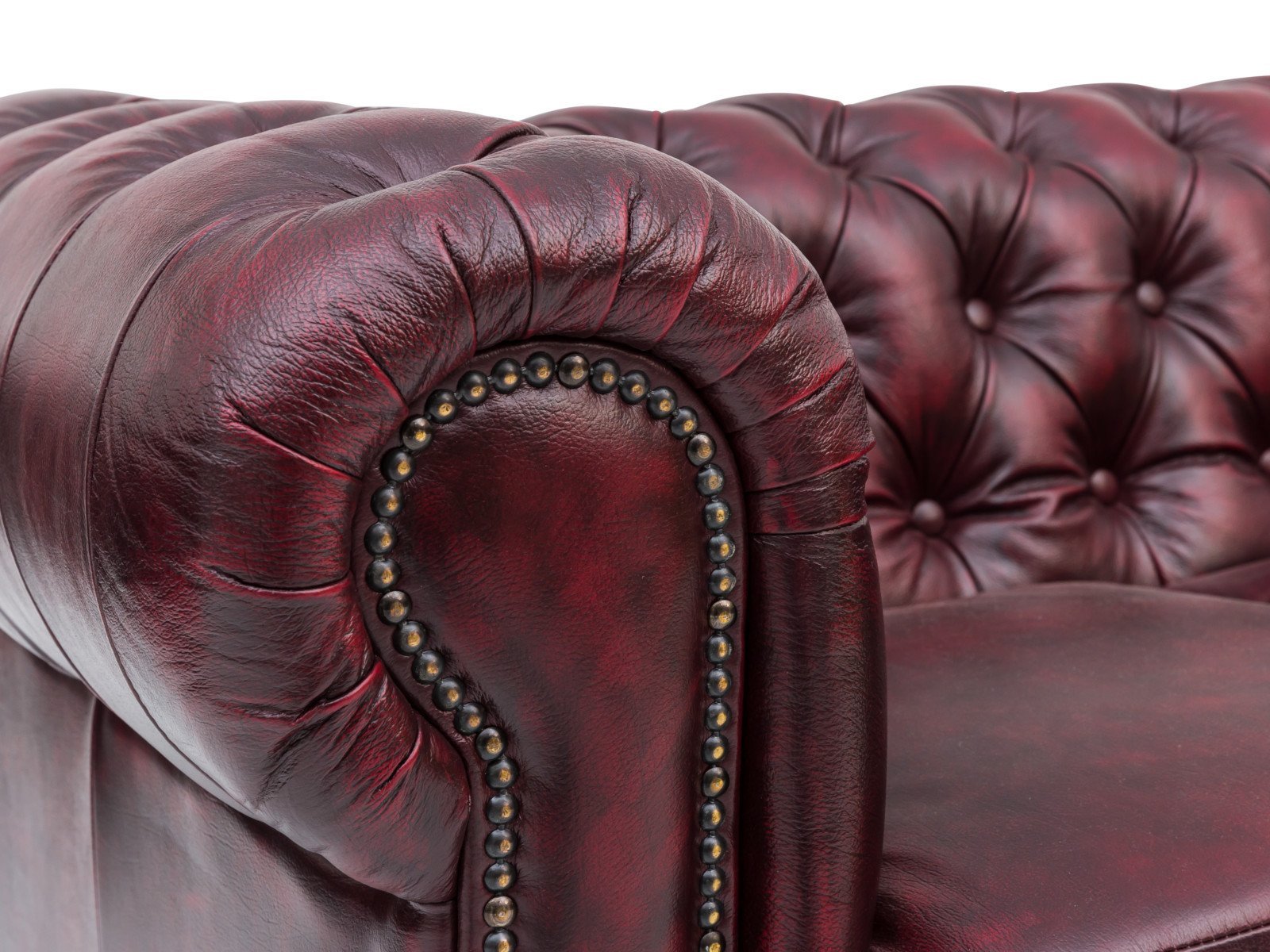 Chesterfield 3 Seater Leather Sofa #02 - Image 2