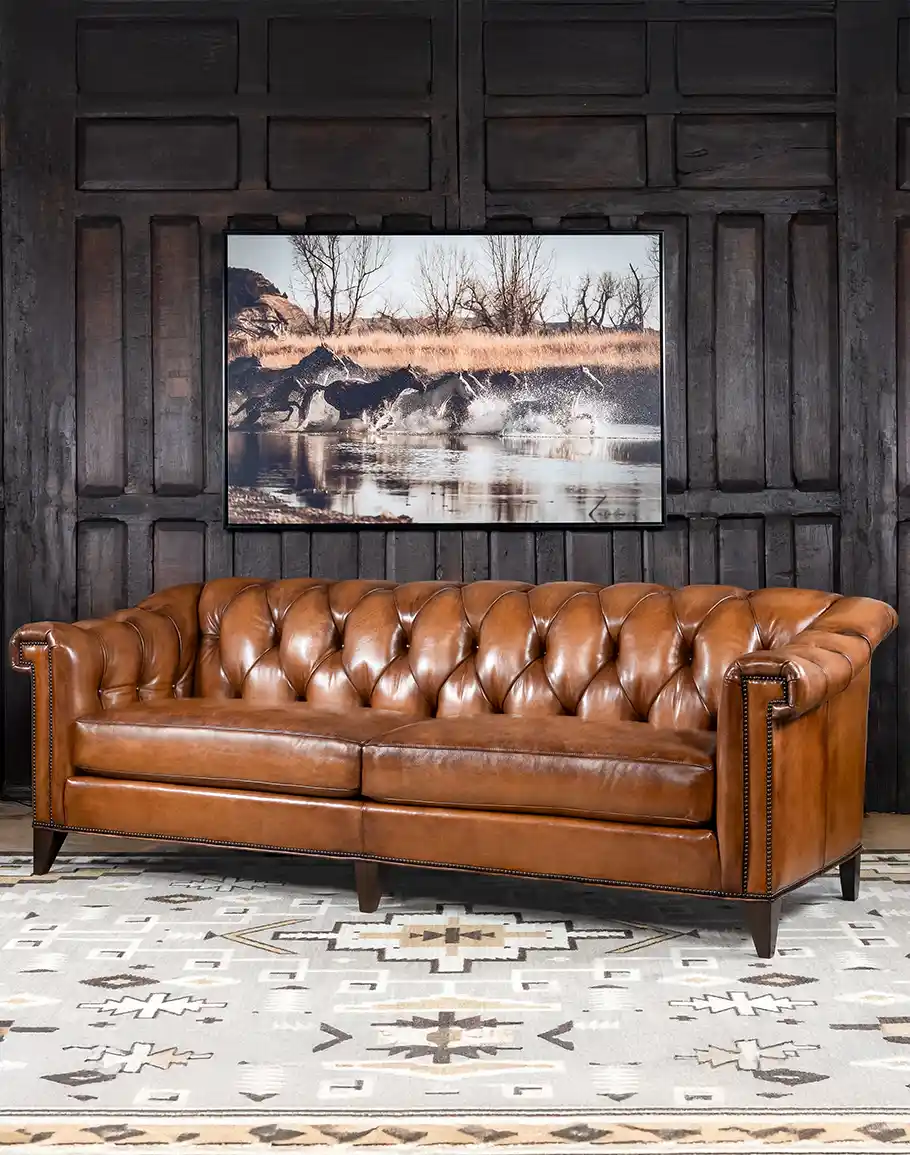 Chesterfield Lancaster Leather Sofa - Image 2